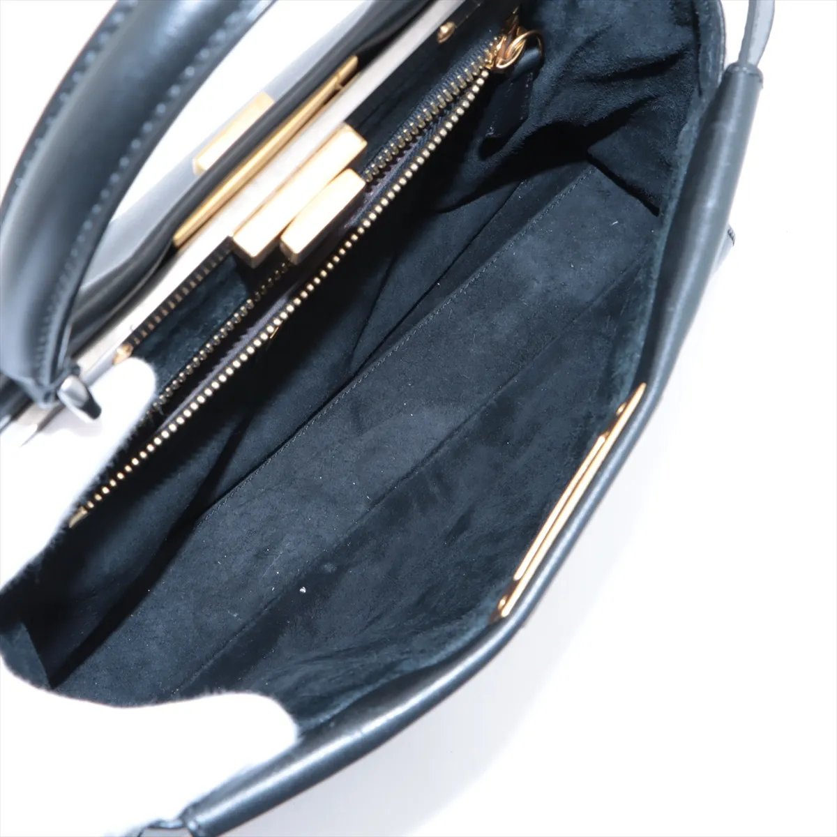 Peekaboo Regular Leather 2WAY Handbag Black 8BN226 — view 9
