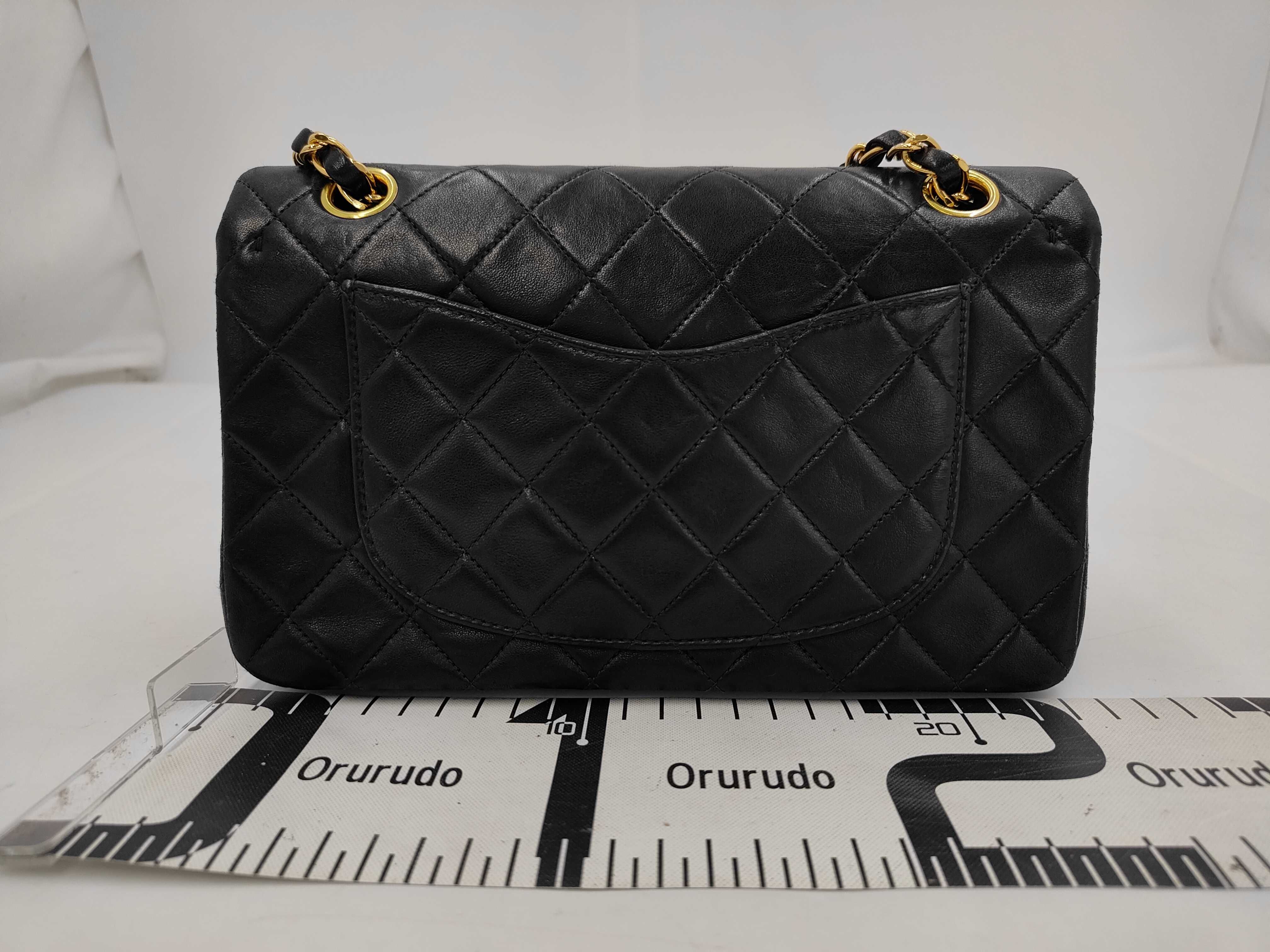 Matelassé 23 Black Lambskin Shoulder Bag with Gold Hardware — view 2