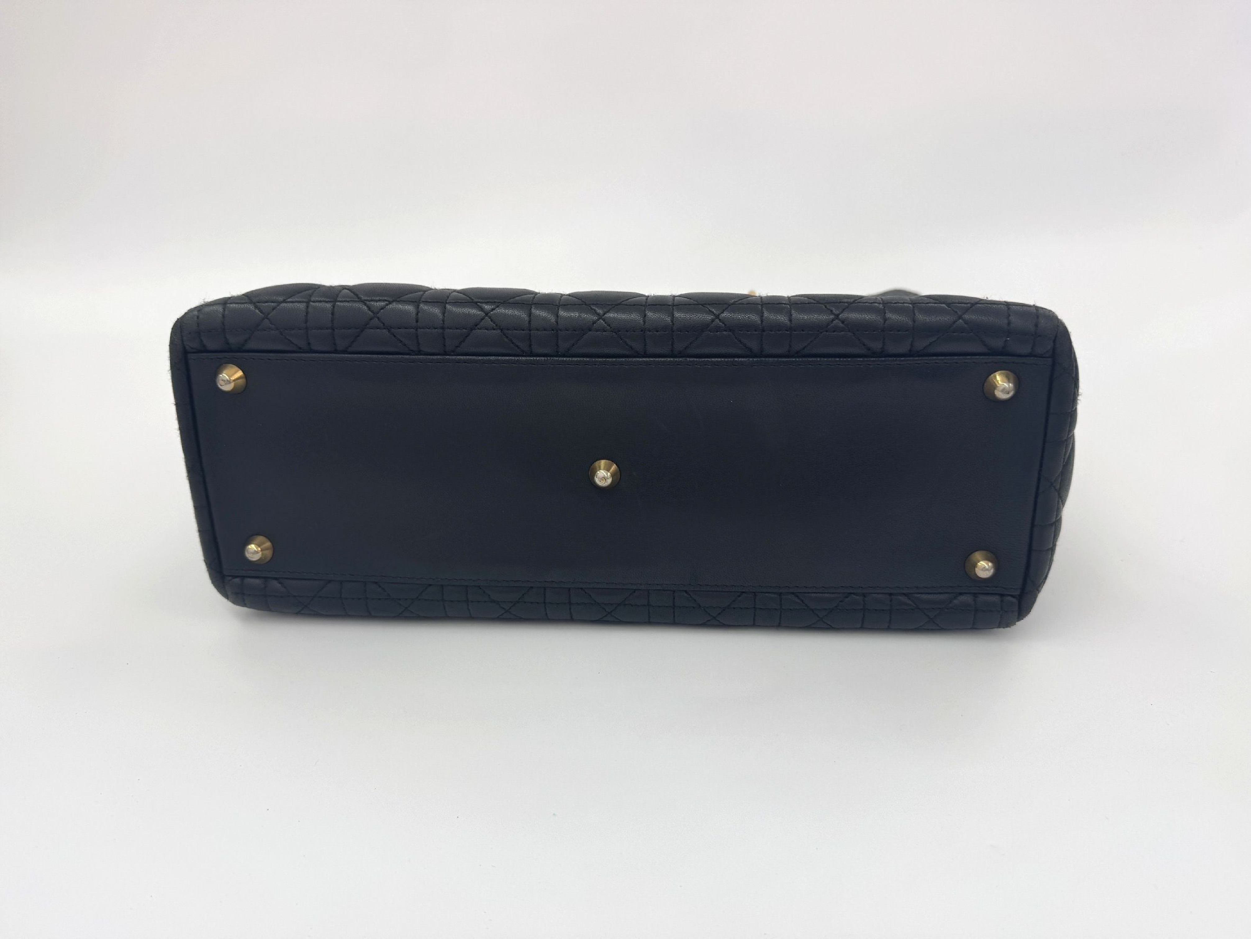 Cannage Lambskin Lady Dior Black Tote Bag — view 3
