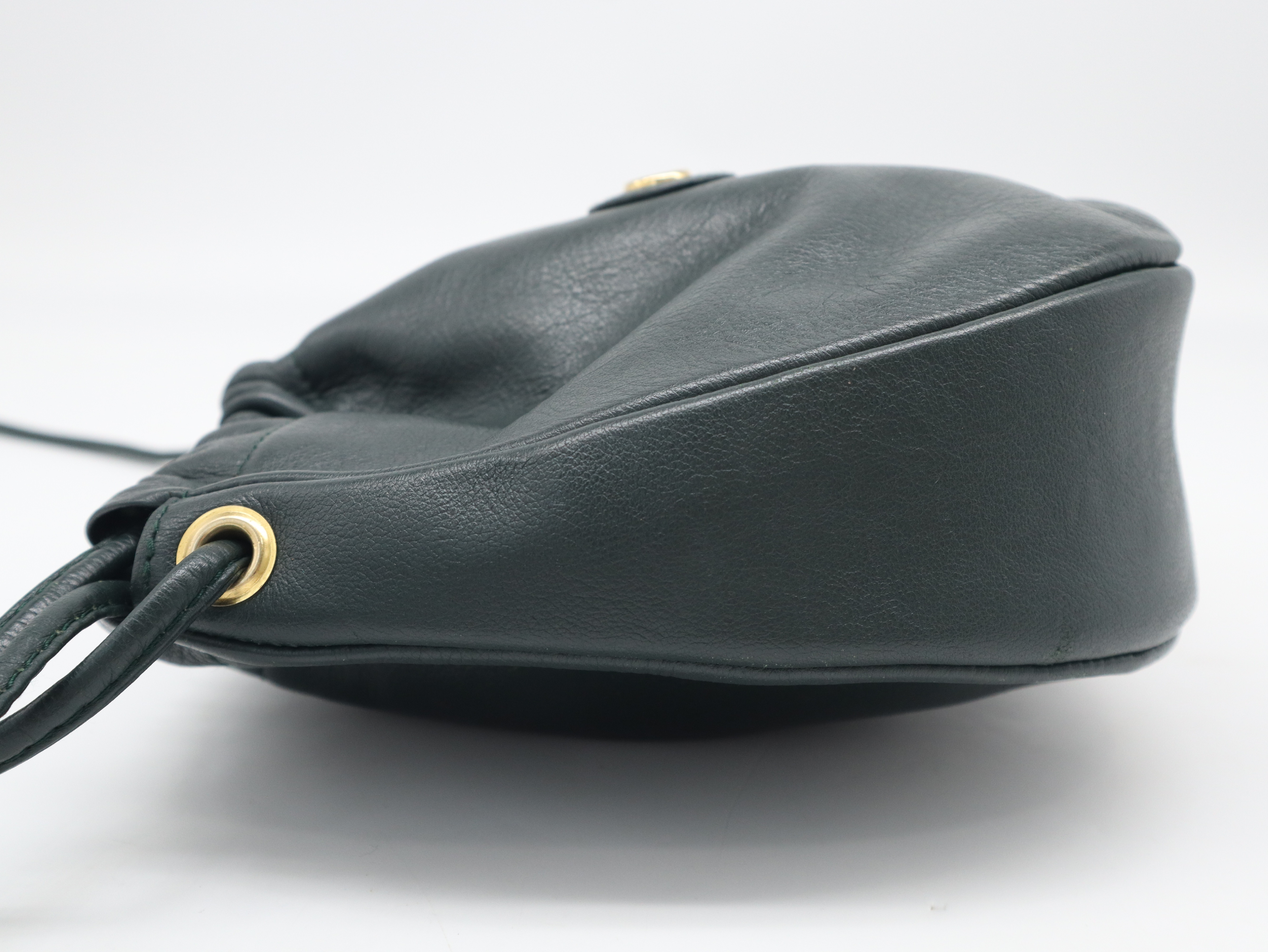 Leather Shoulder Bag, Green Shoulder Bag — view 3