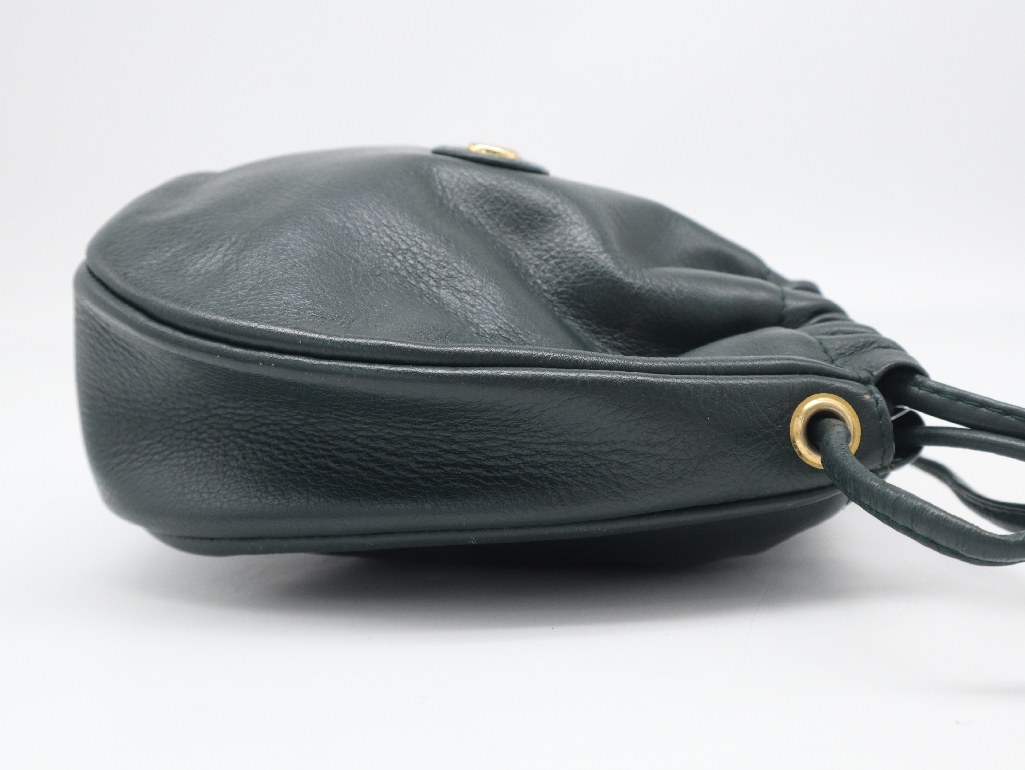 Leather Shoulder Bag, Green Shoulder Bag — view 4
