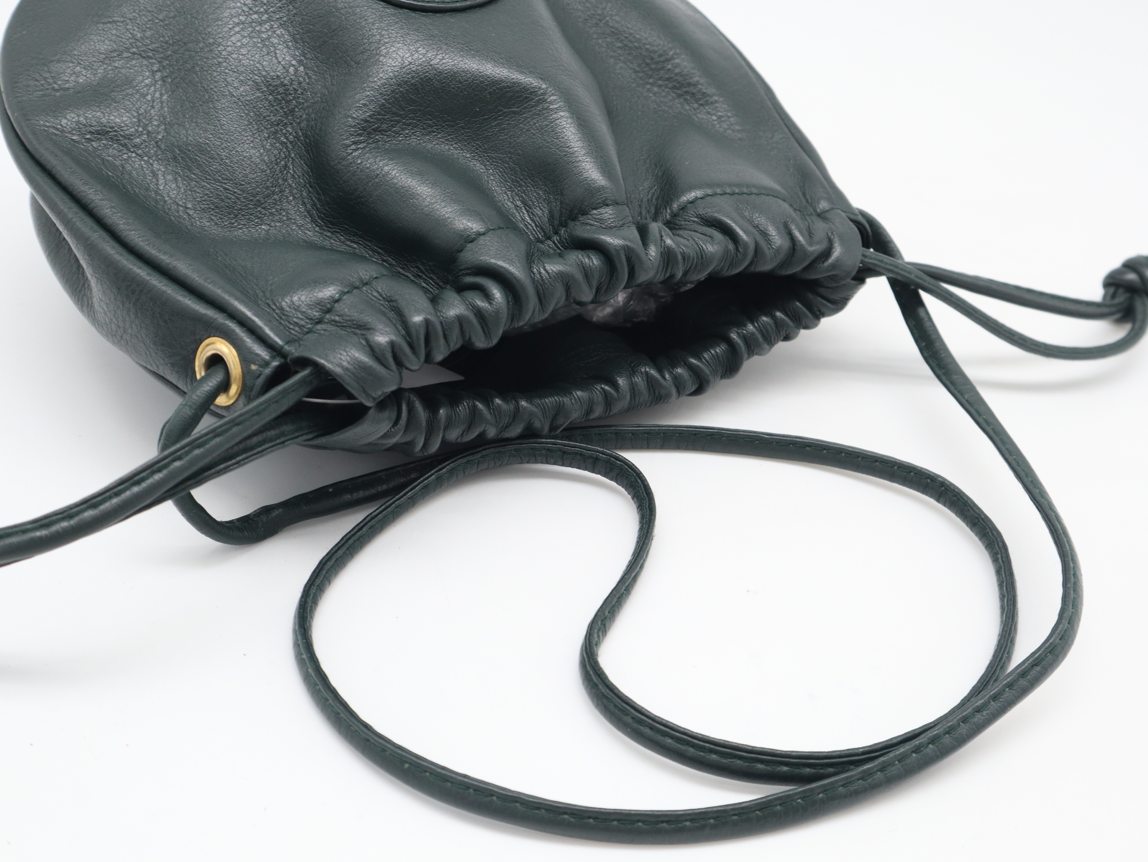 Leather Shoulder Bag, Green Shoulder Bag — view 6