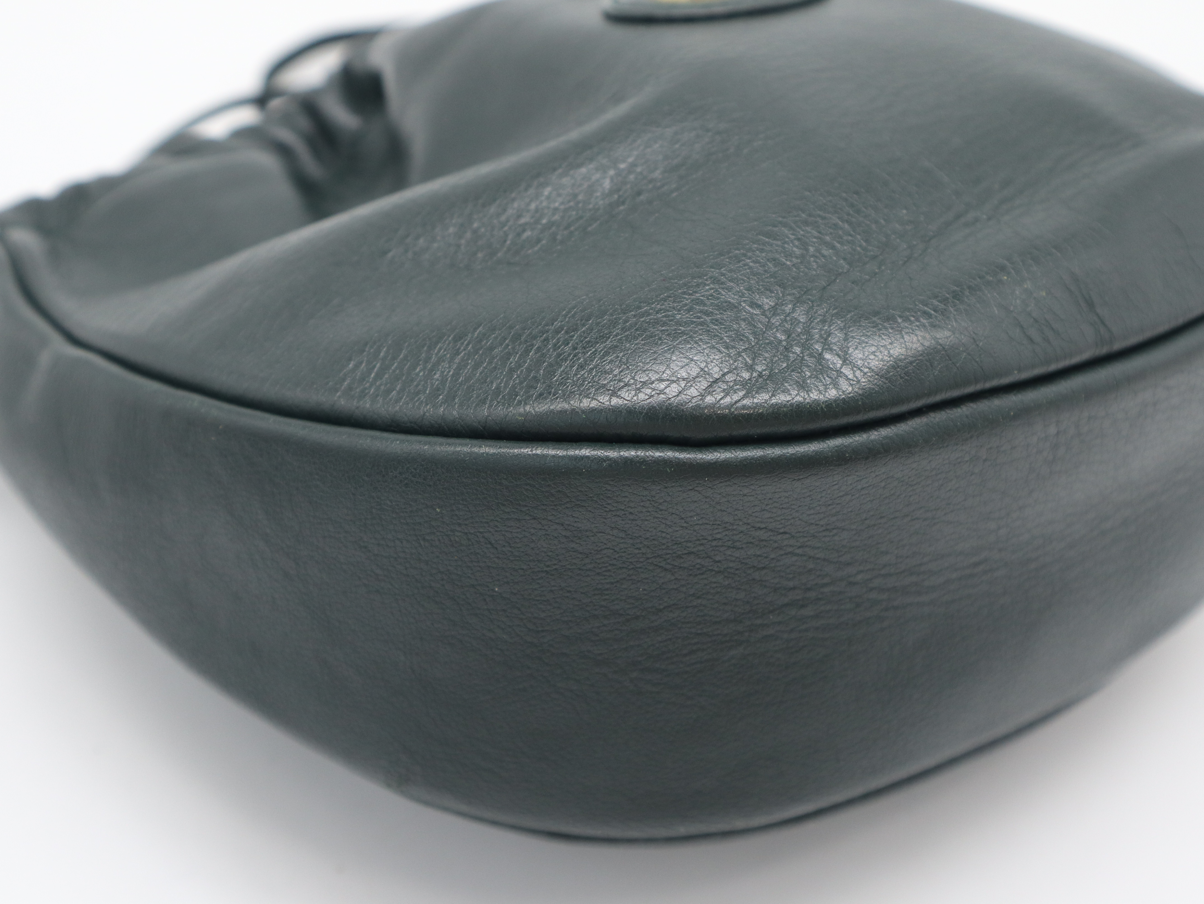 Leather Shoulder Bag, Green Shoulder Bag — view 7