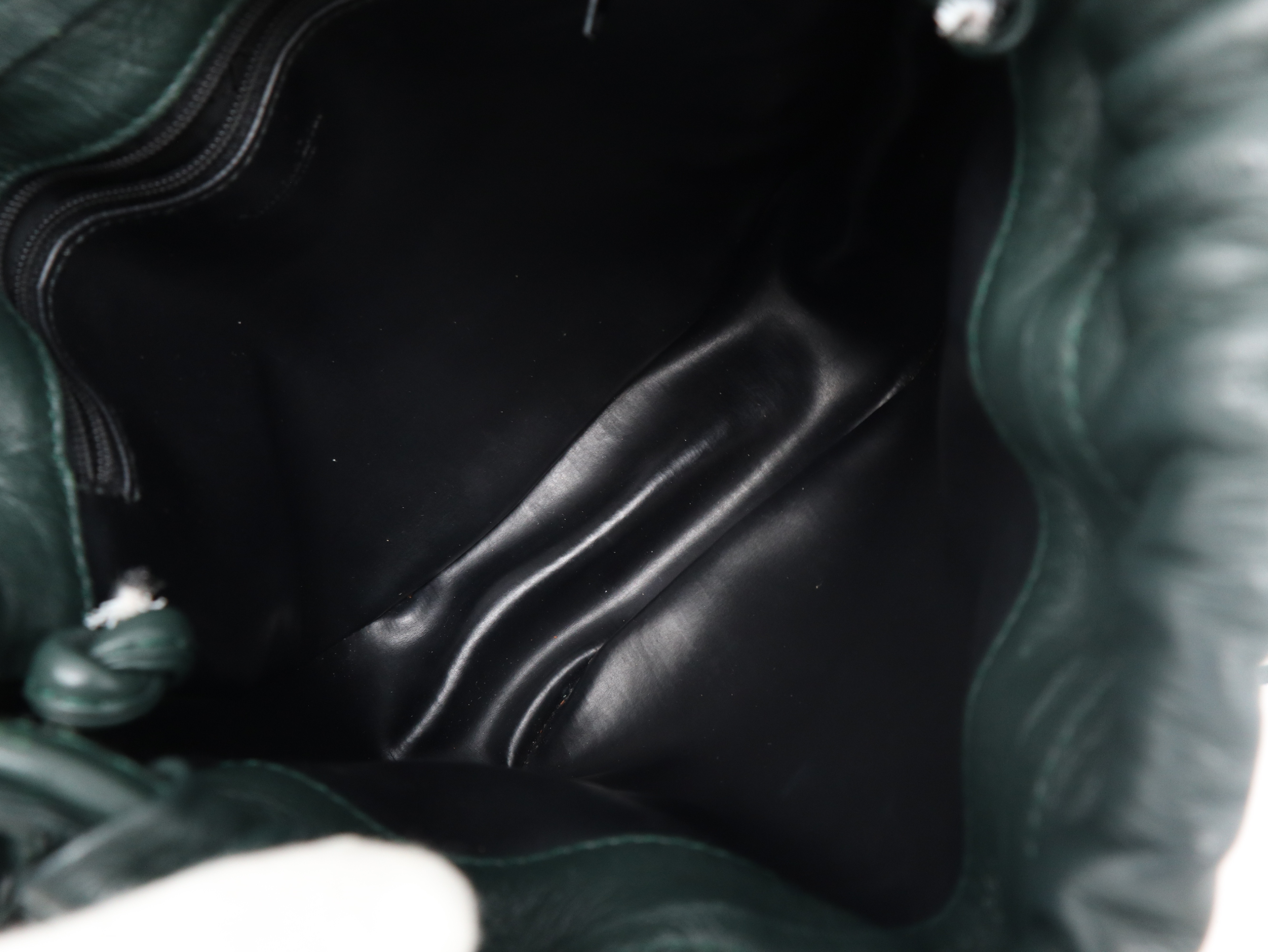 Leather Shoulder Bag, Green Shoulder Bag — view 8