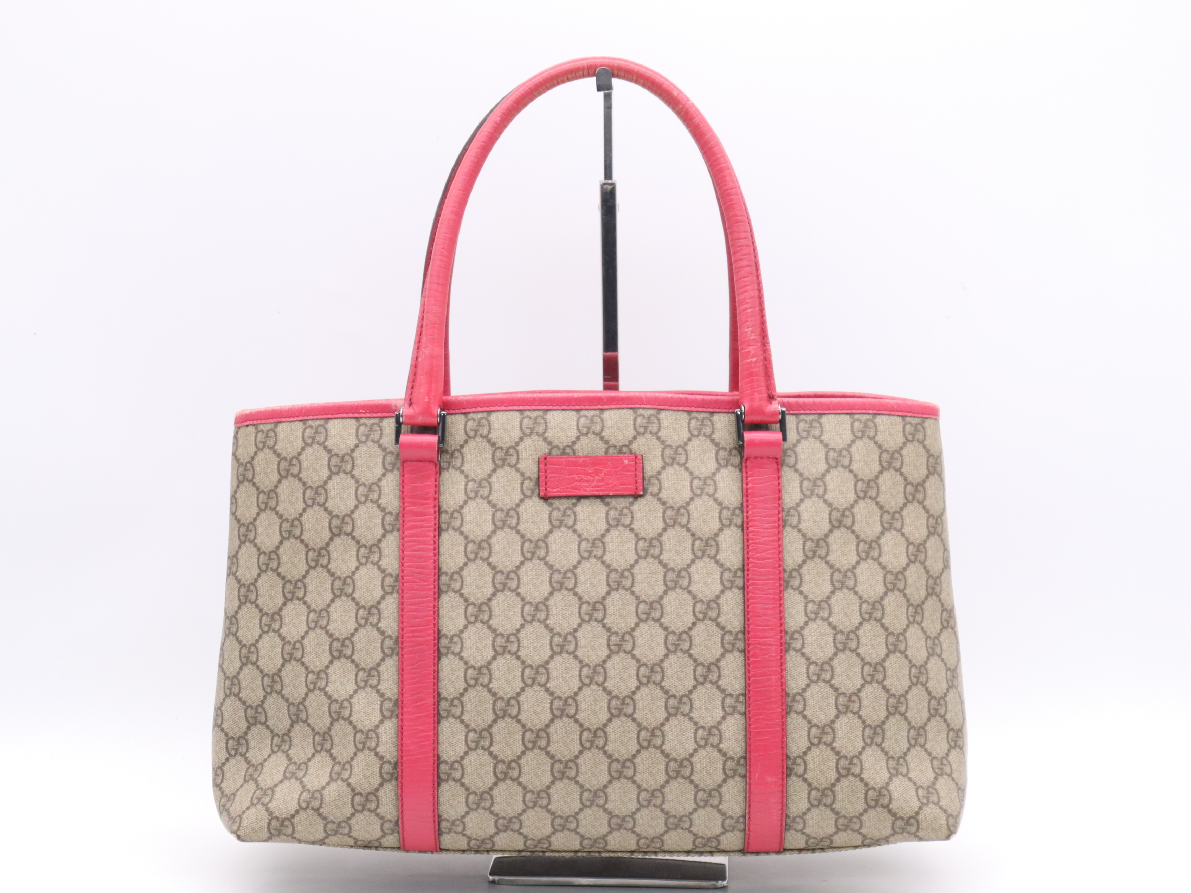 114595 GG Supreme Tote Bag Beige Pink Handbag