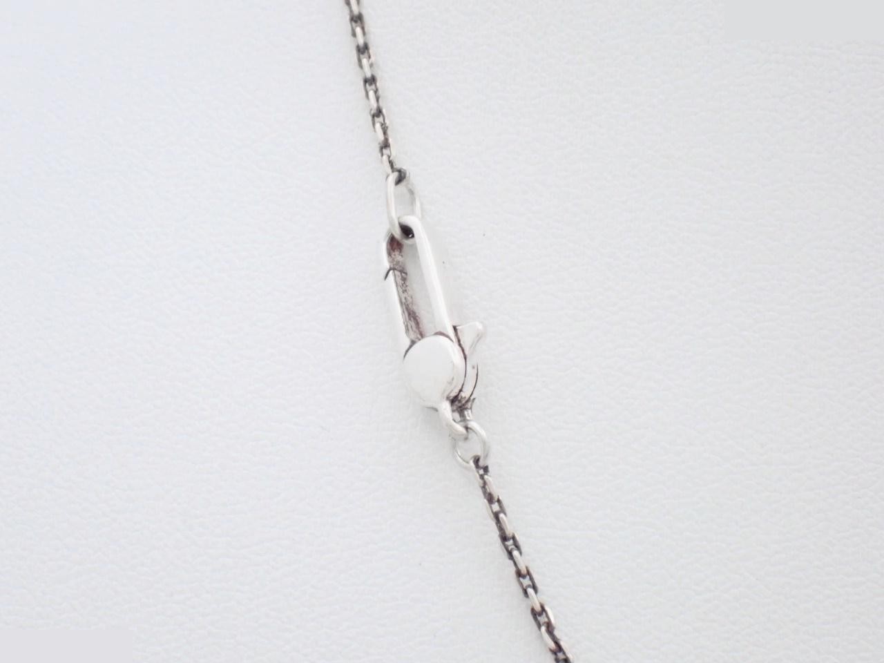 Logo plate necklace, 925 sterling silver, 6.0g, chain approximately 46cm. — view 2