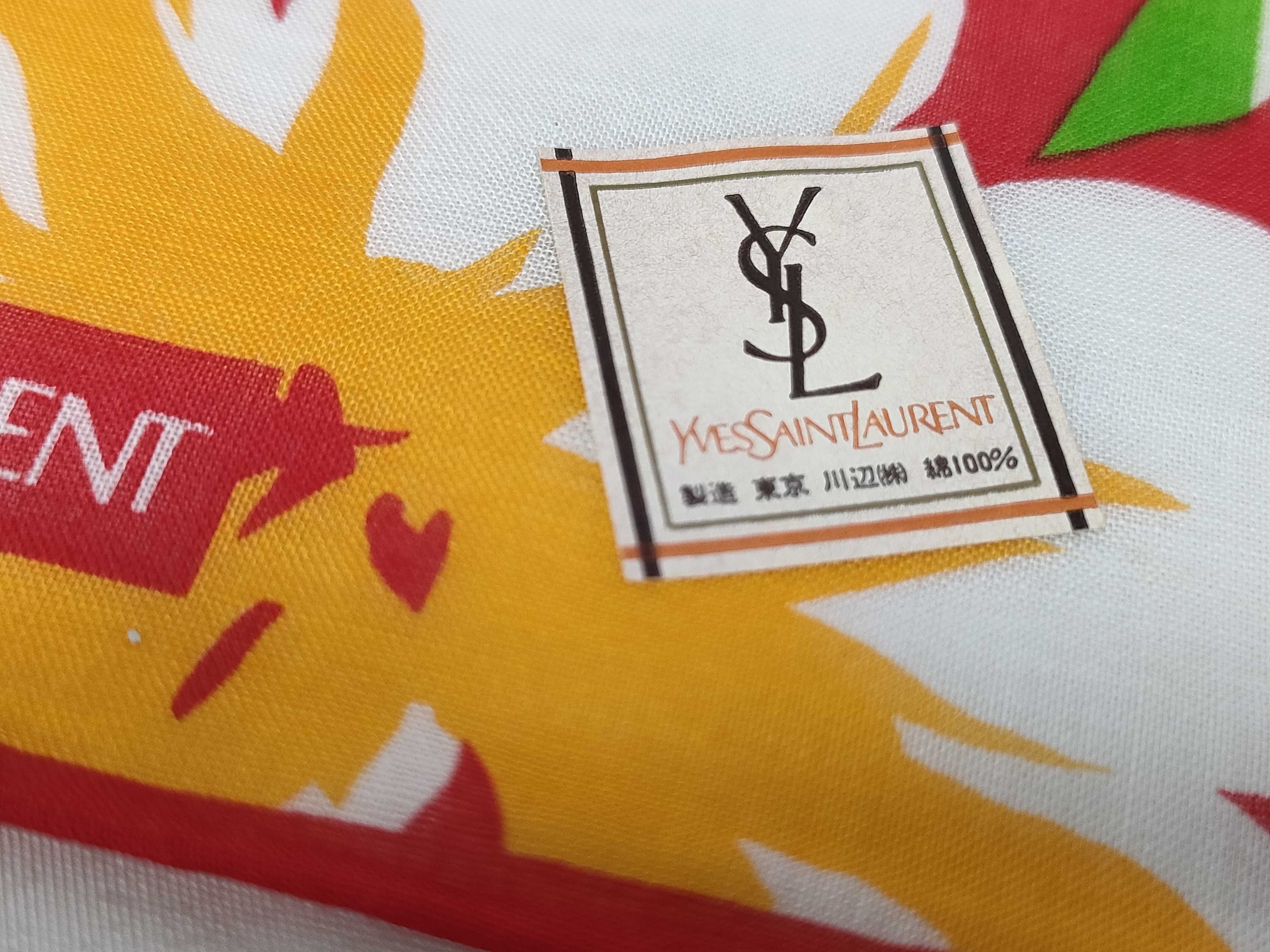 Handkerchief Scarf with Sticker, Floral Pattern, Red, Other Accessories — view 4