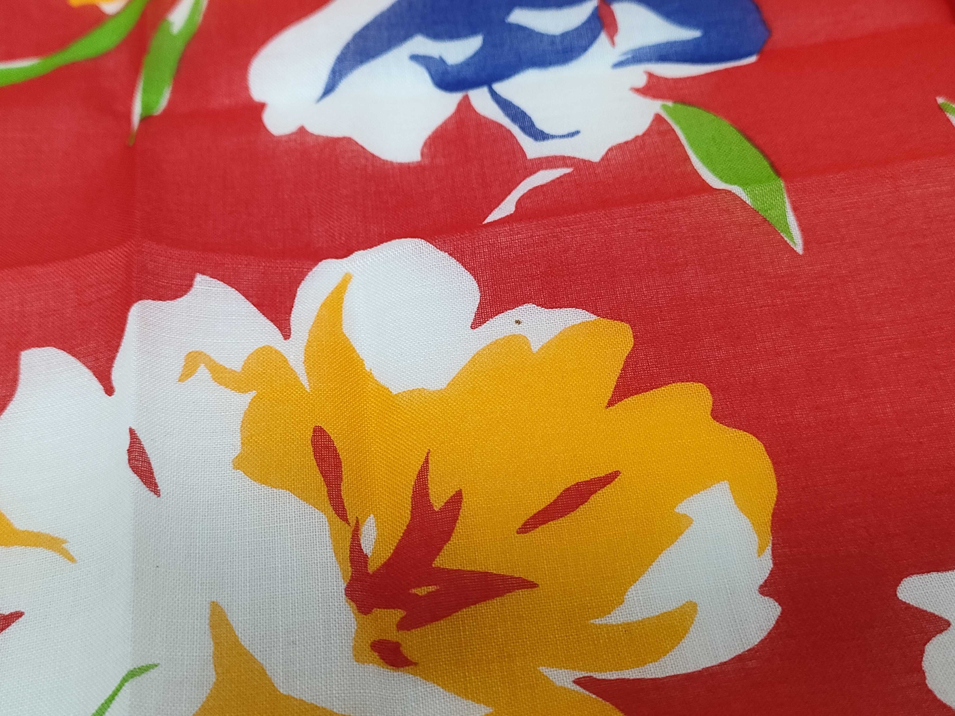 Handkerchief Scarf with Sticker, Floral Pattern, Red, Other Accessories — view 6