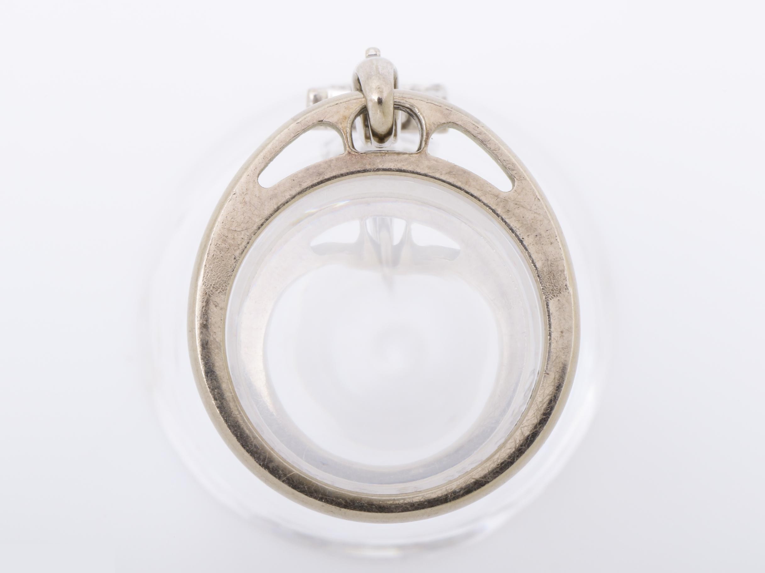 2C Baby Charm Ring, 750WG, 4.7g, Diamond, Size #49 — view 5