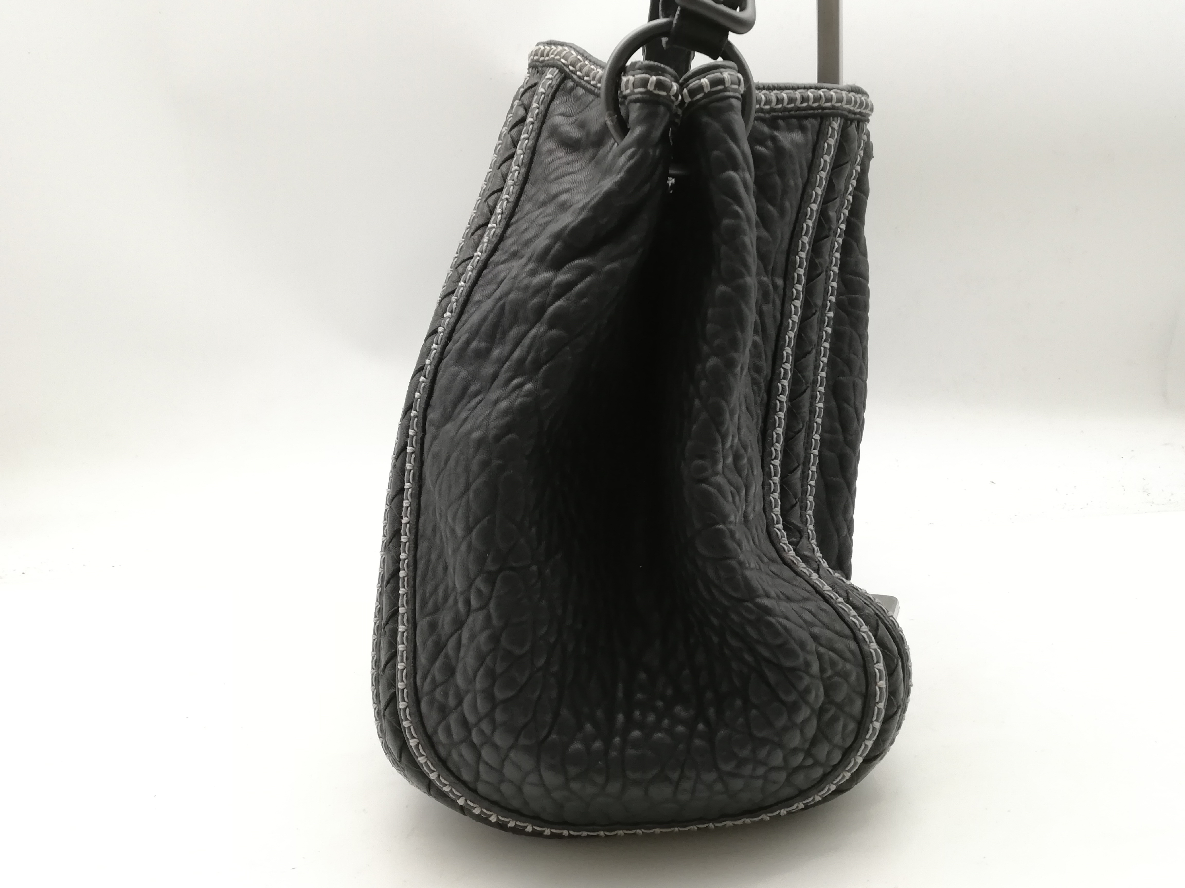 Cervo Intrecciato Black Shoulder Bag — view 4