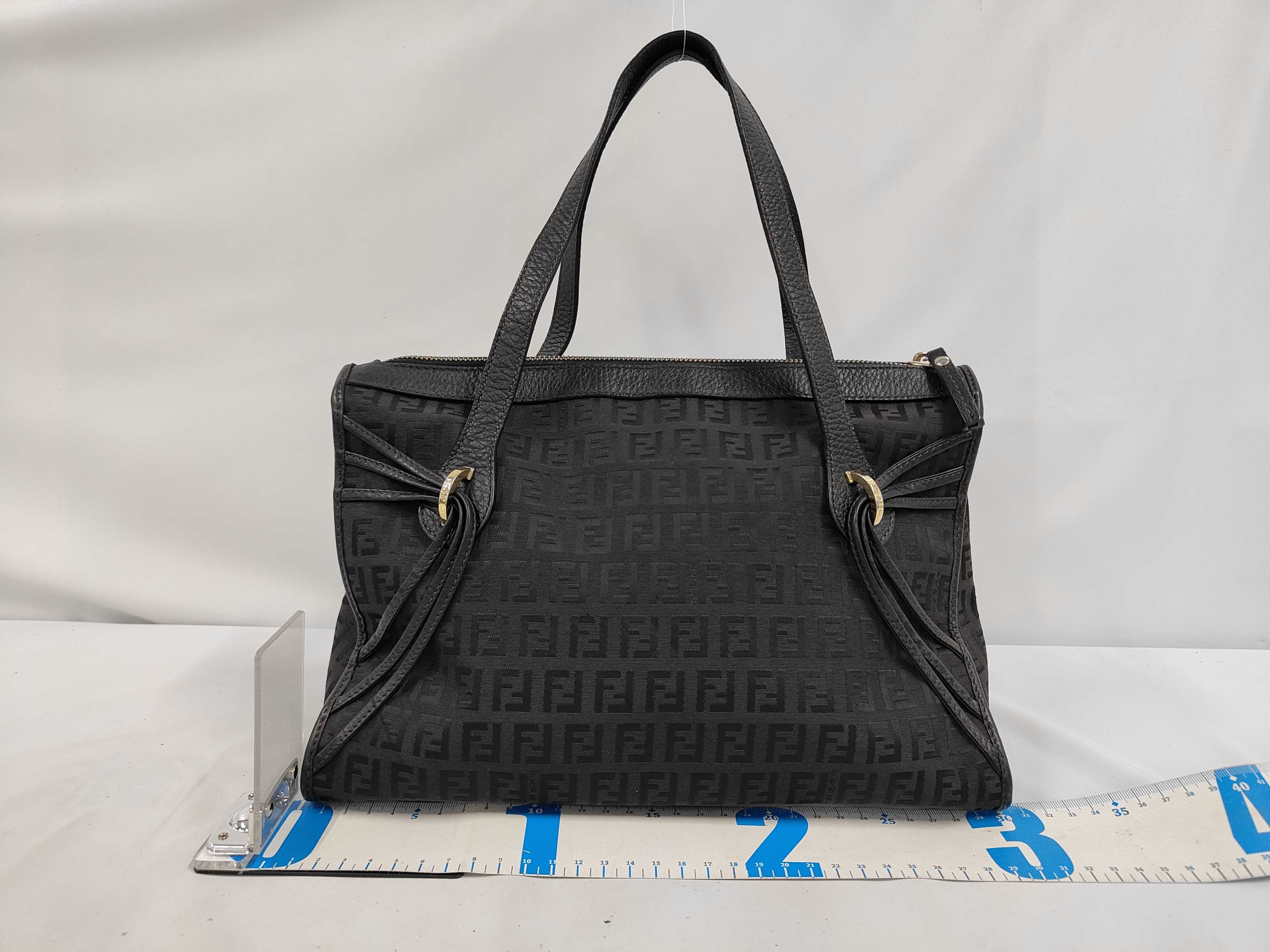 Zucchino Canvas Handbag, Dark Brown Shoulder Bag — view 2