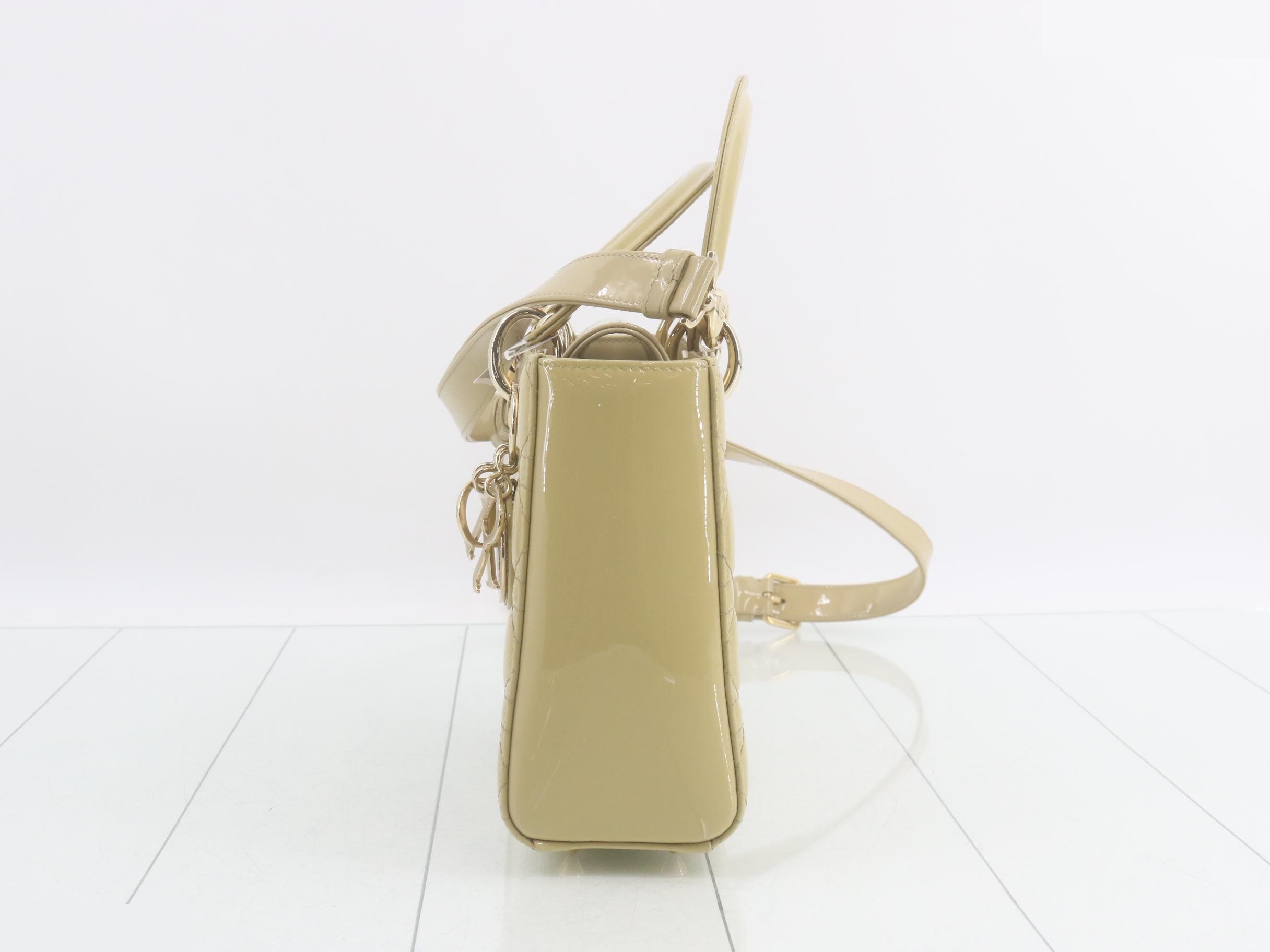 Lady Dior Cannage Enamel 2-Way Shoulder/Handbag — view 3