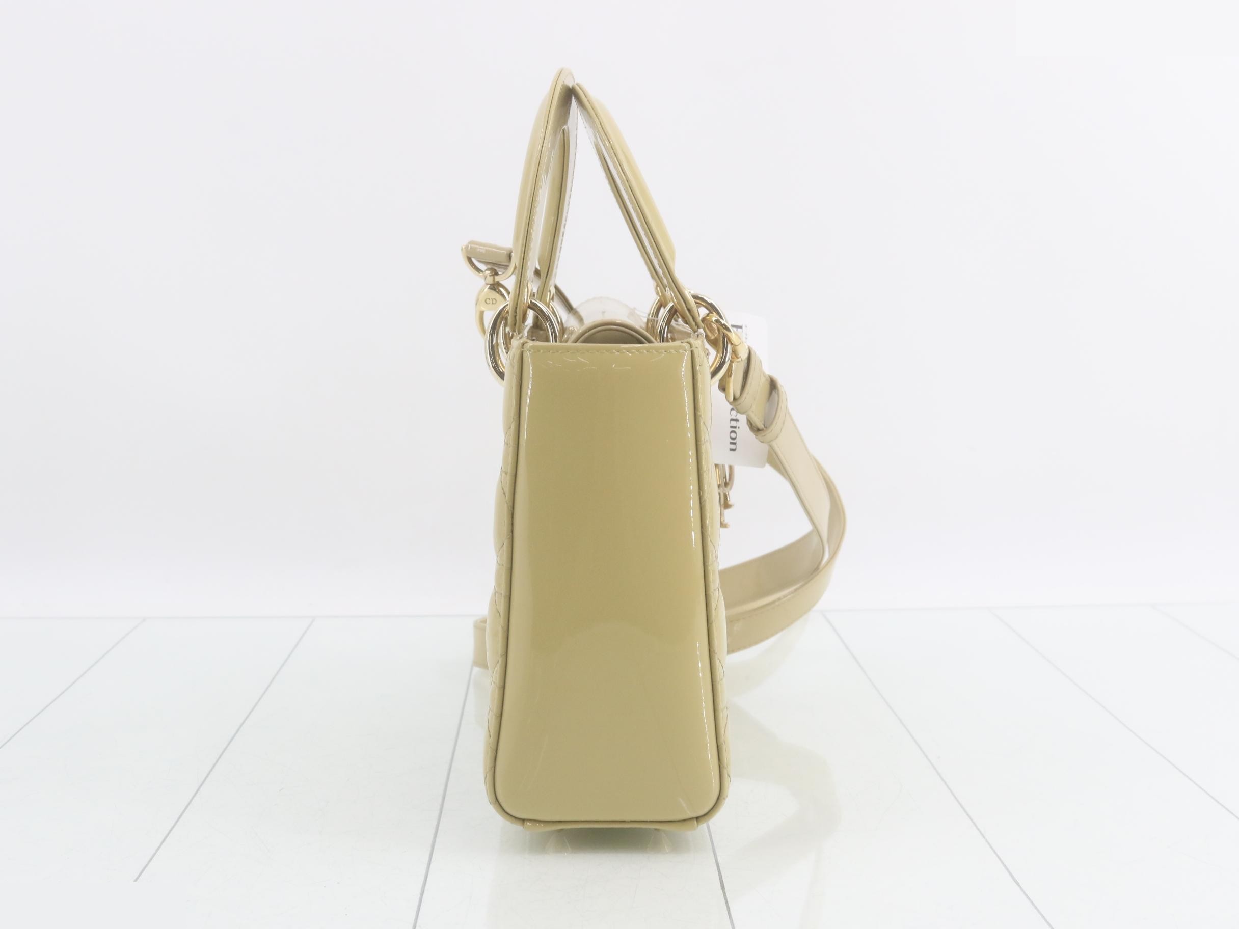 Lady Dior Cannage Enamel 2-Way Shoulder/Handbag — view 4