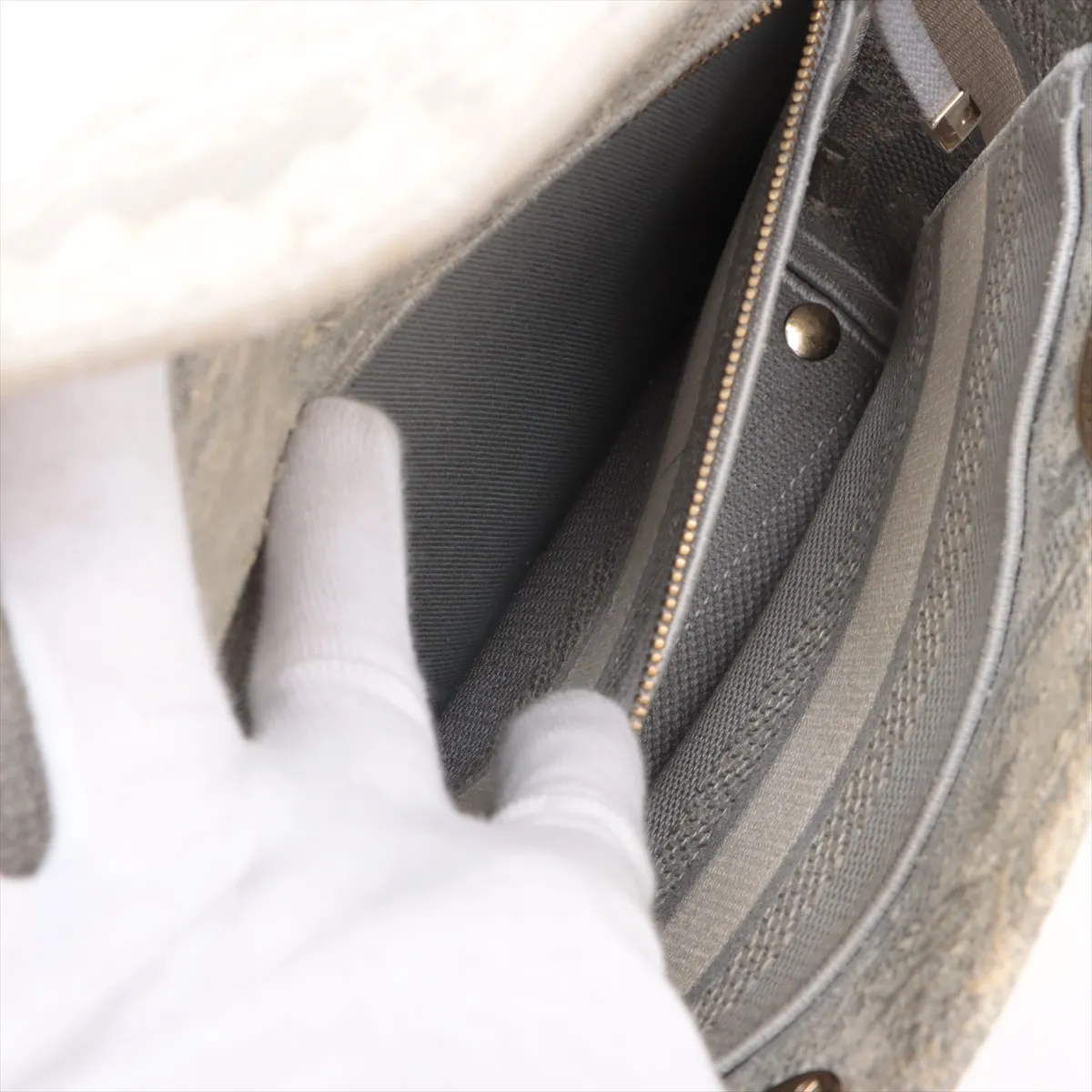 Lady Delight Medium Canvas 2WAY Handbag Gray — view 9