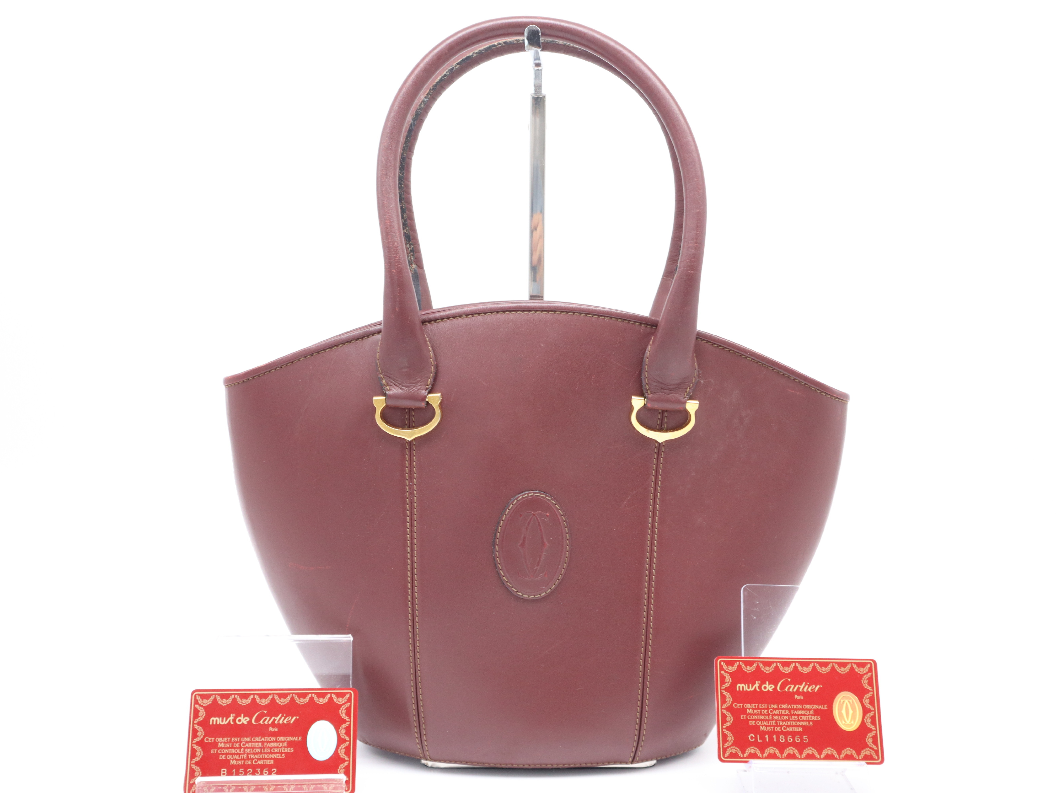 Must Line Tote Bag, Leather, Bordeaux Tote Bag