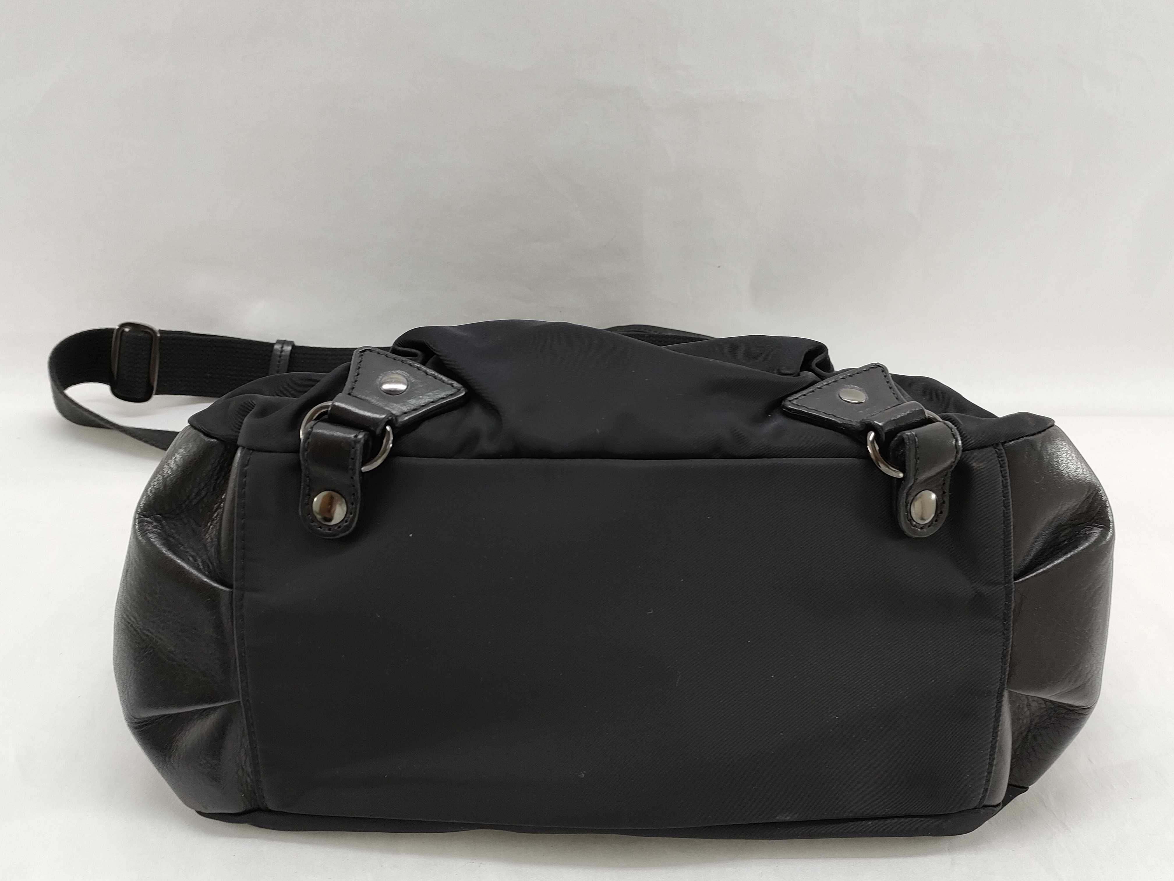 Blue Label 2-Way Handbag/Shoulder Bag, Nylon, Black, Logo Handbag — view 8