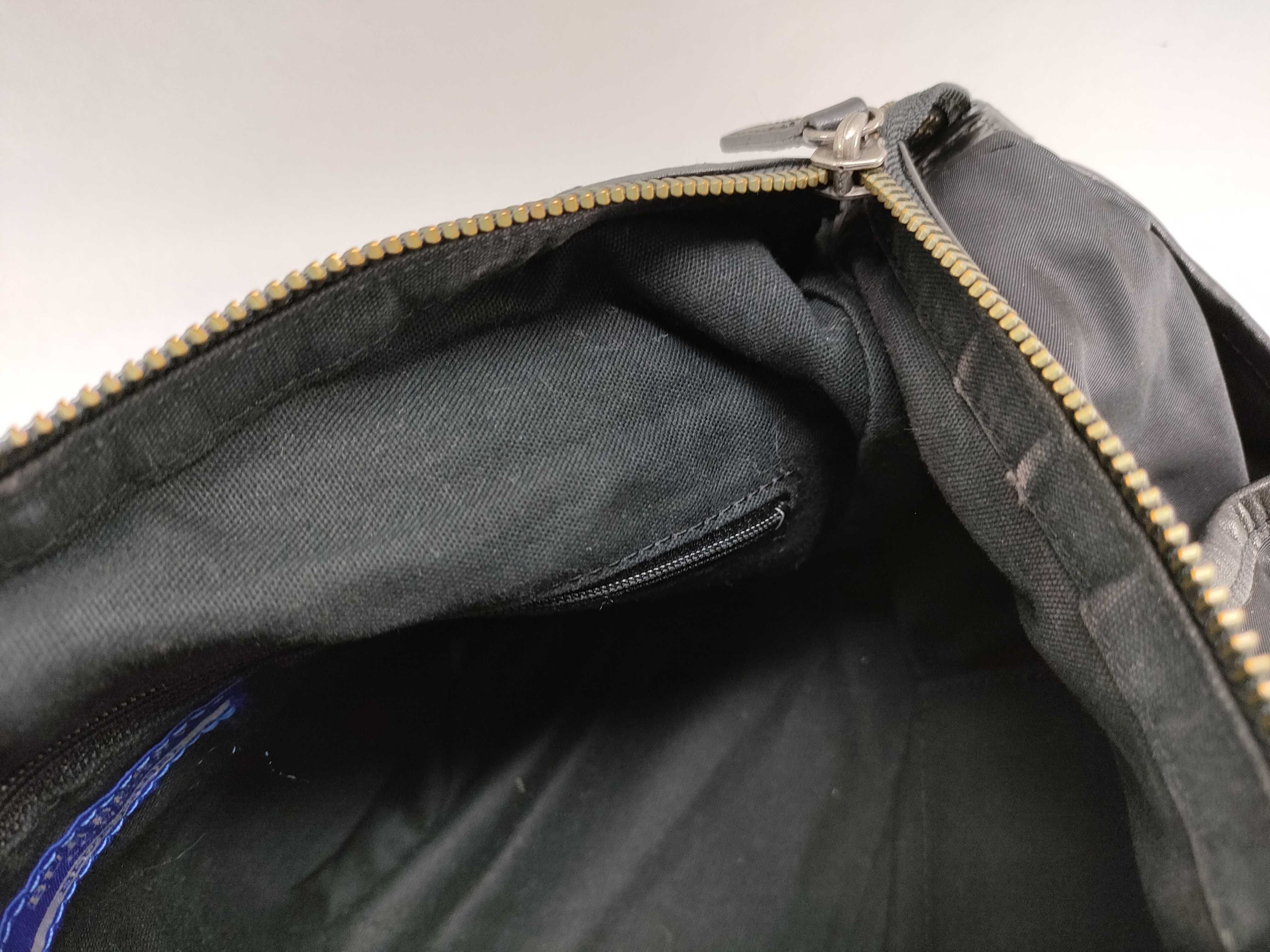 Blue Label 2-Way Handbag/Shoulder Bag, Nylon, Black, Logo Handbag — view 10
