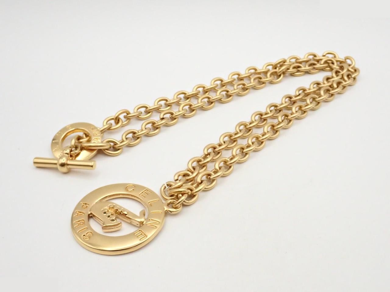 Circle logo, gold, chain approximately 84cm — view 3