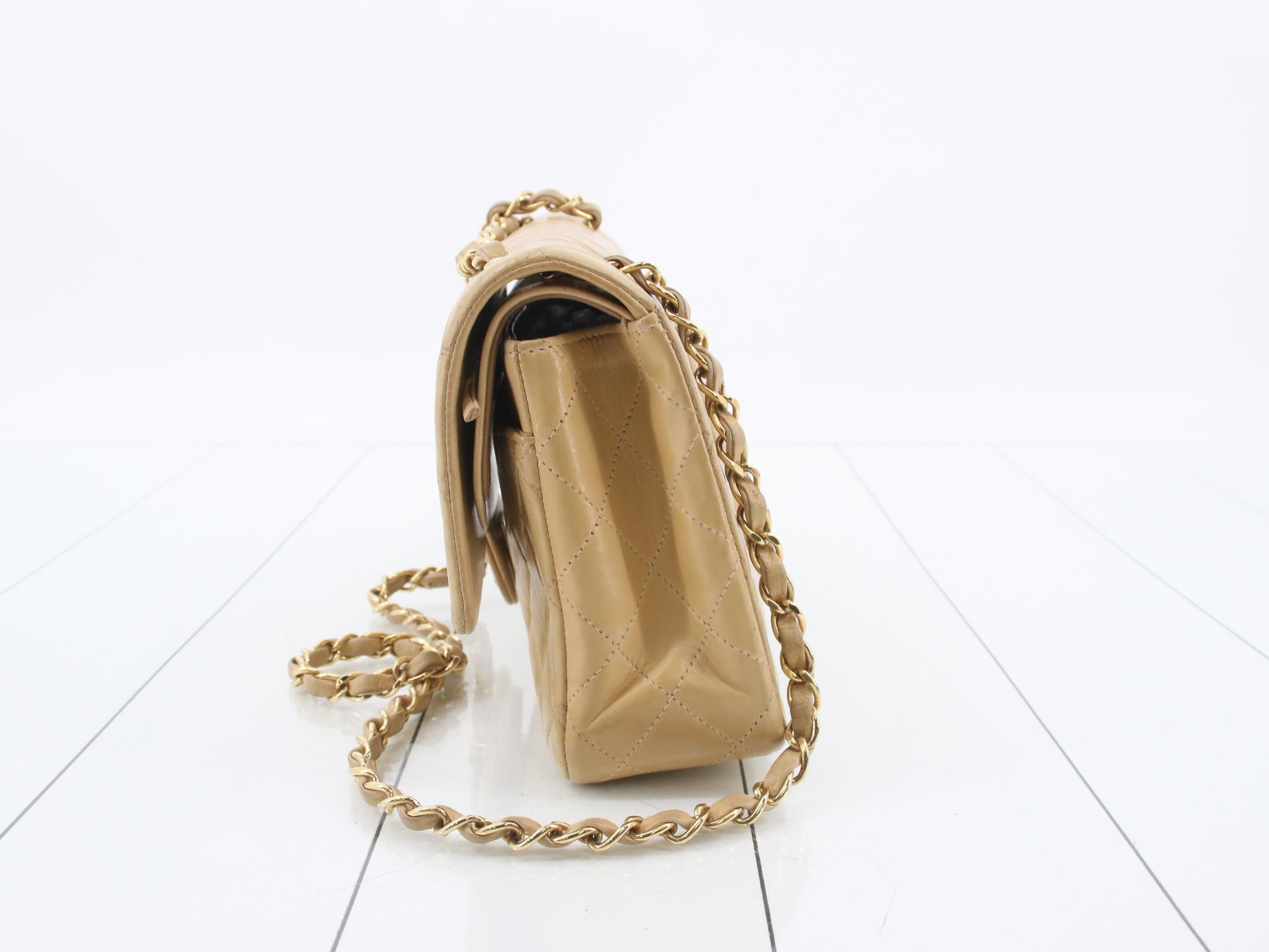 Item #6, A01112, Beige, Lambskin, Gold Hardware, Matelassé 25 — view 3