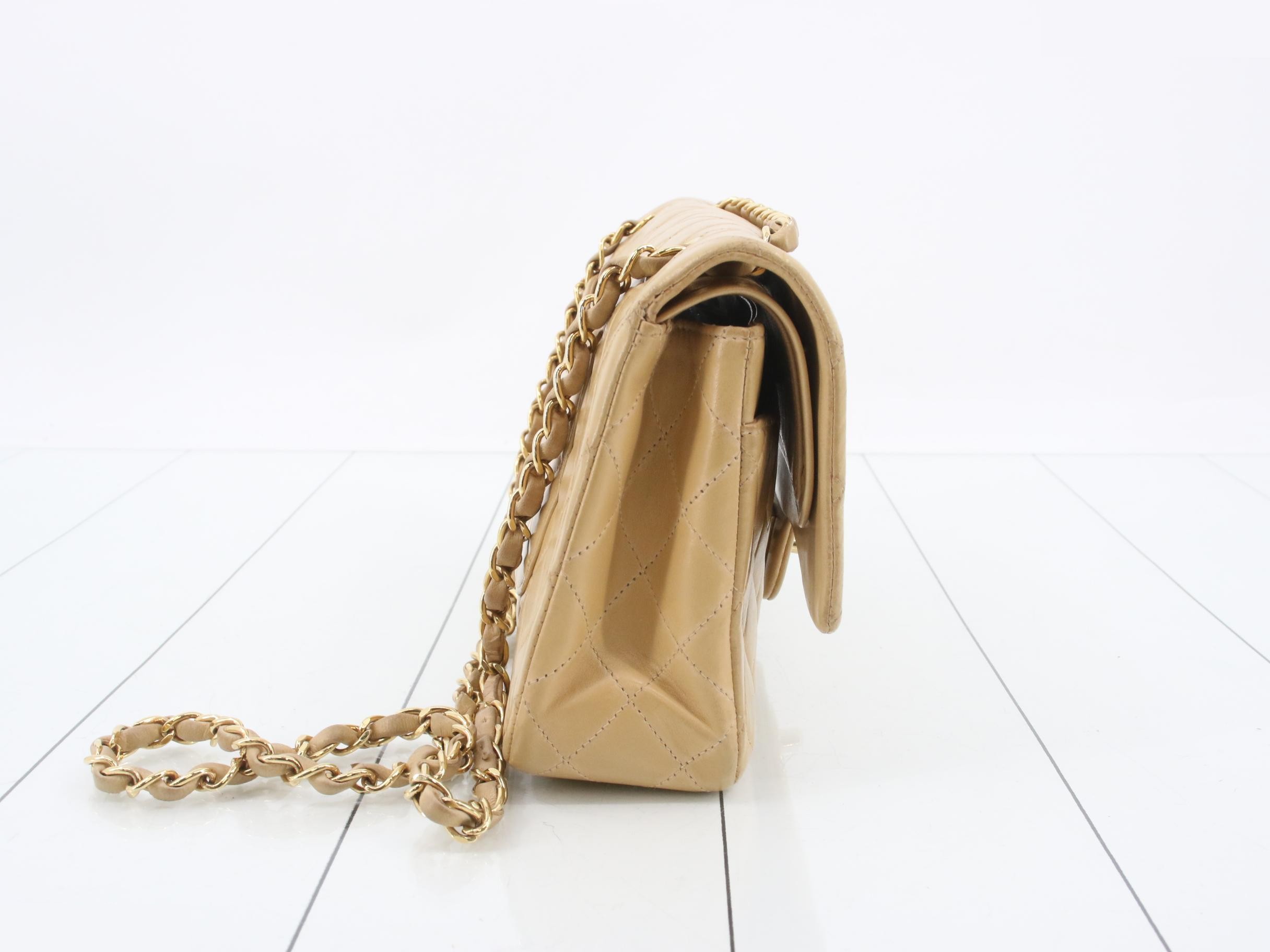 Item #6, A01112, Beige, Lambskin, Gold Hardware, Matelassé 25 — view 4