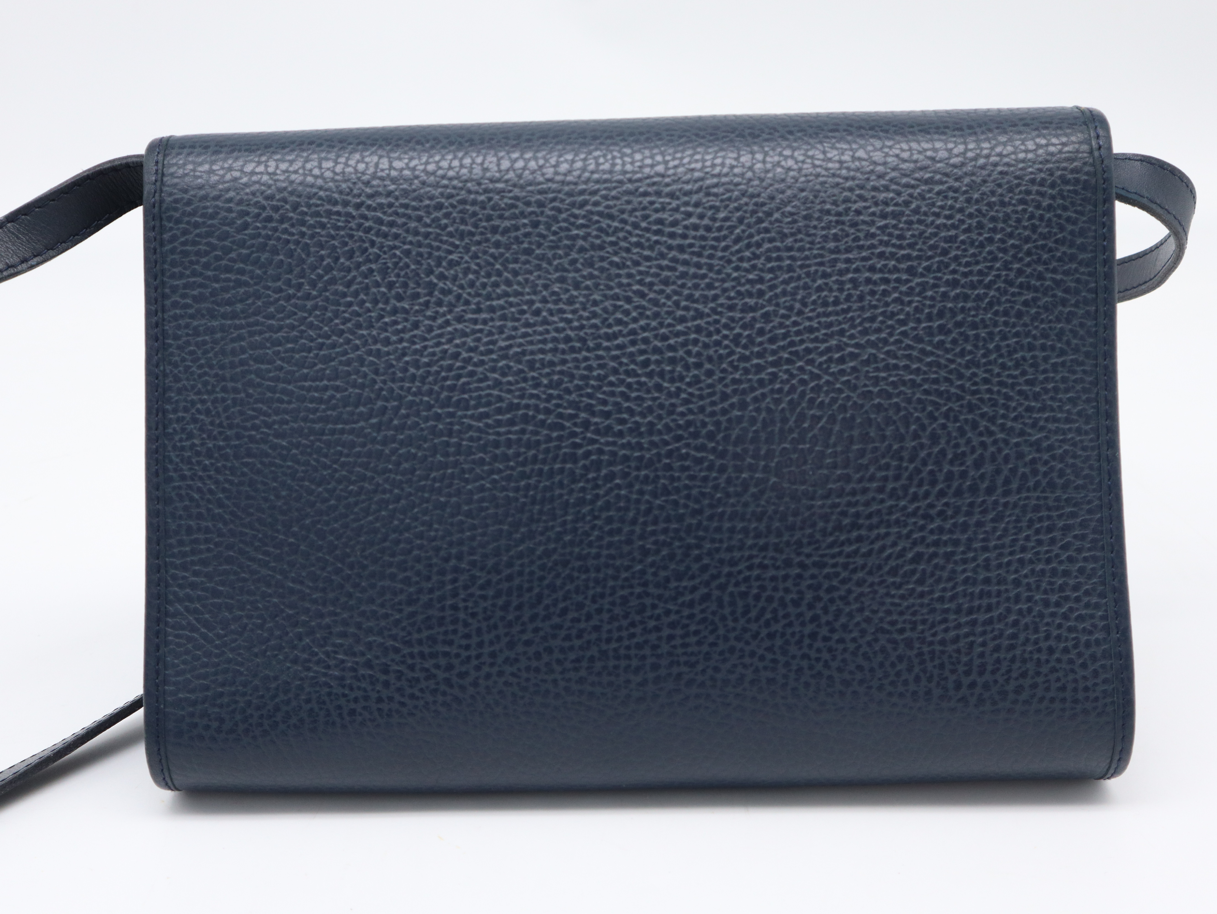 Leather Navy Shoulder Bag — view 2