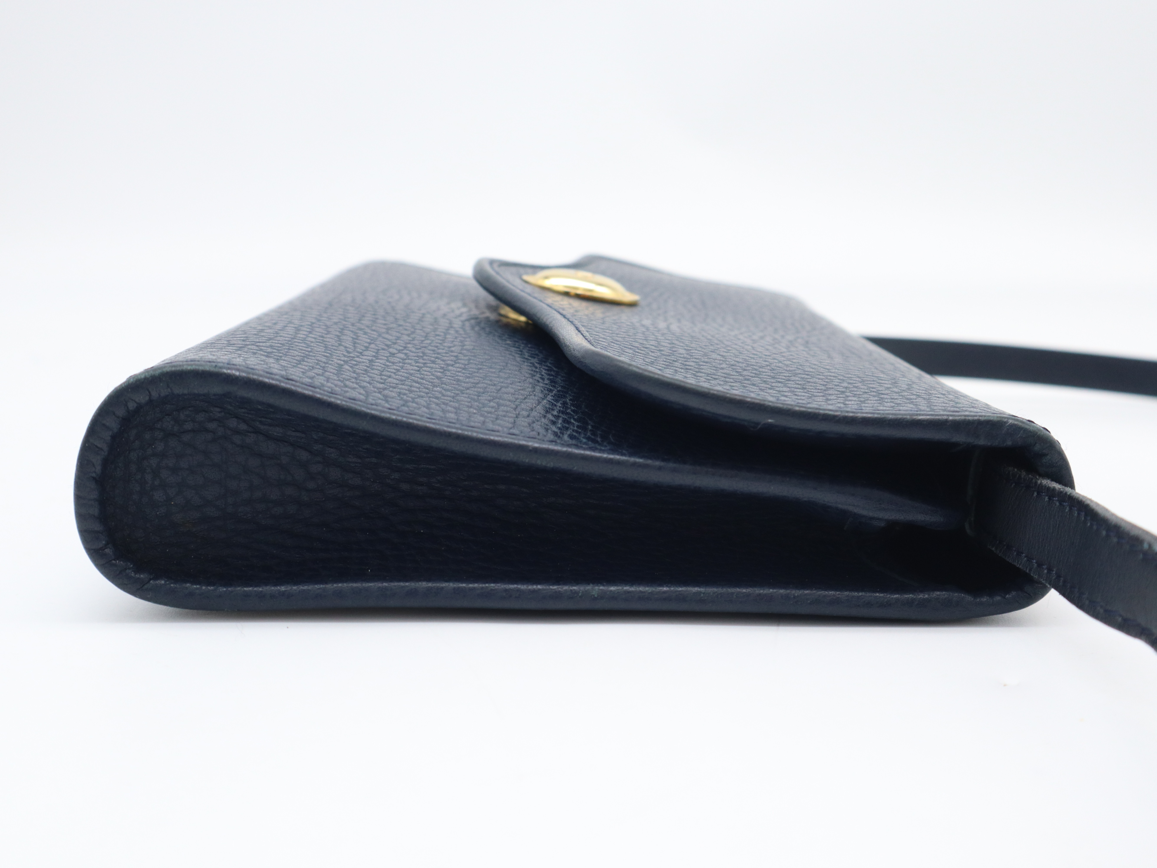Leather Navy Shoulder Bag — view 4