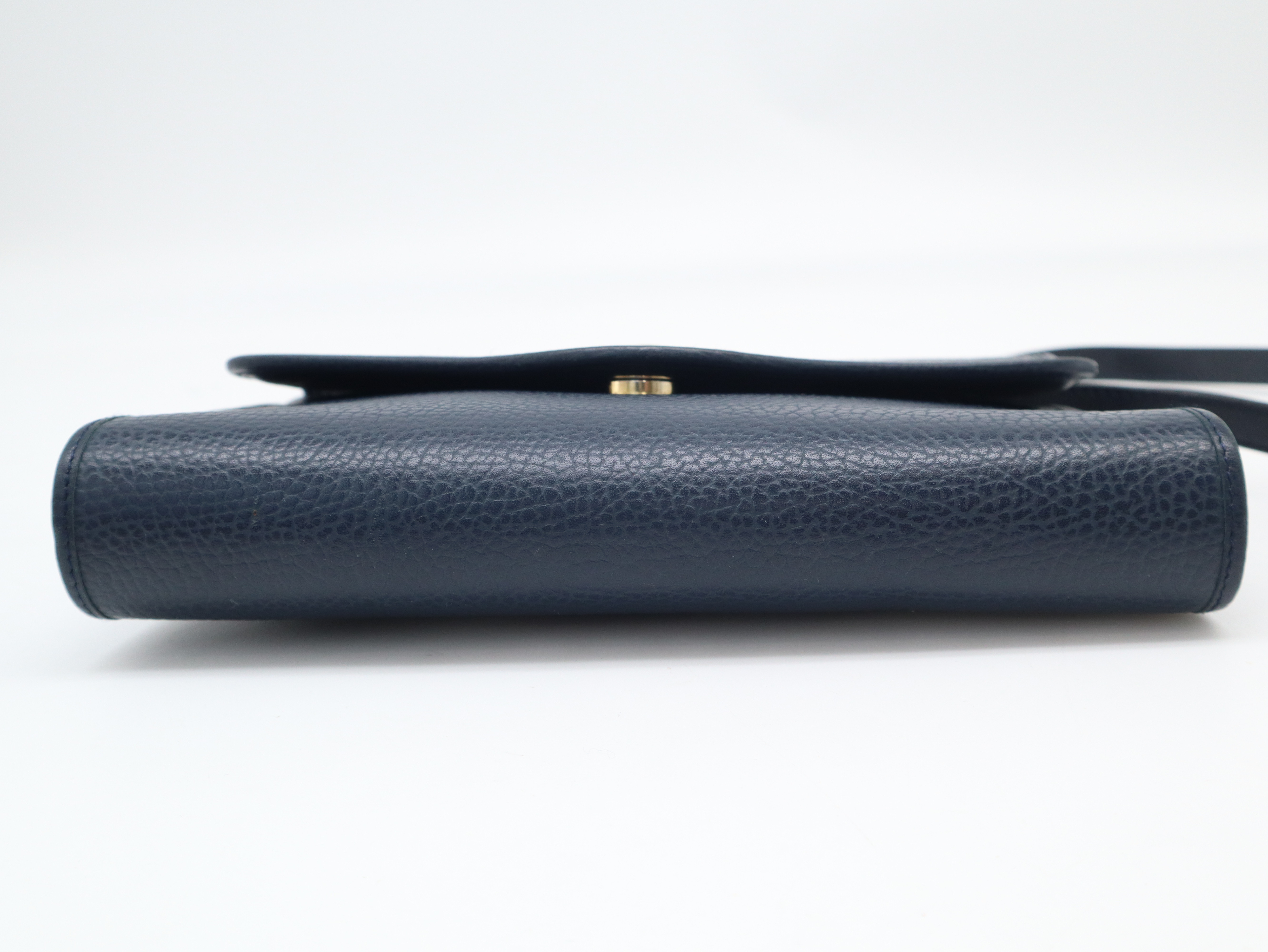 Leather Navy Shoulder Bag — view 5