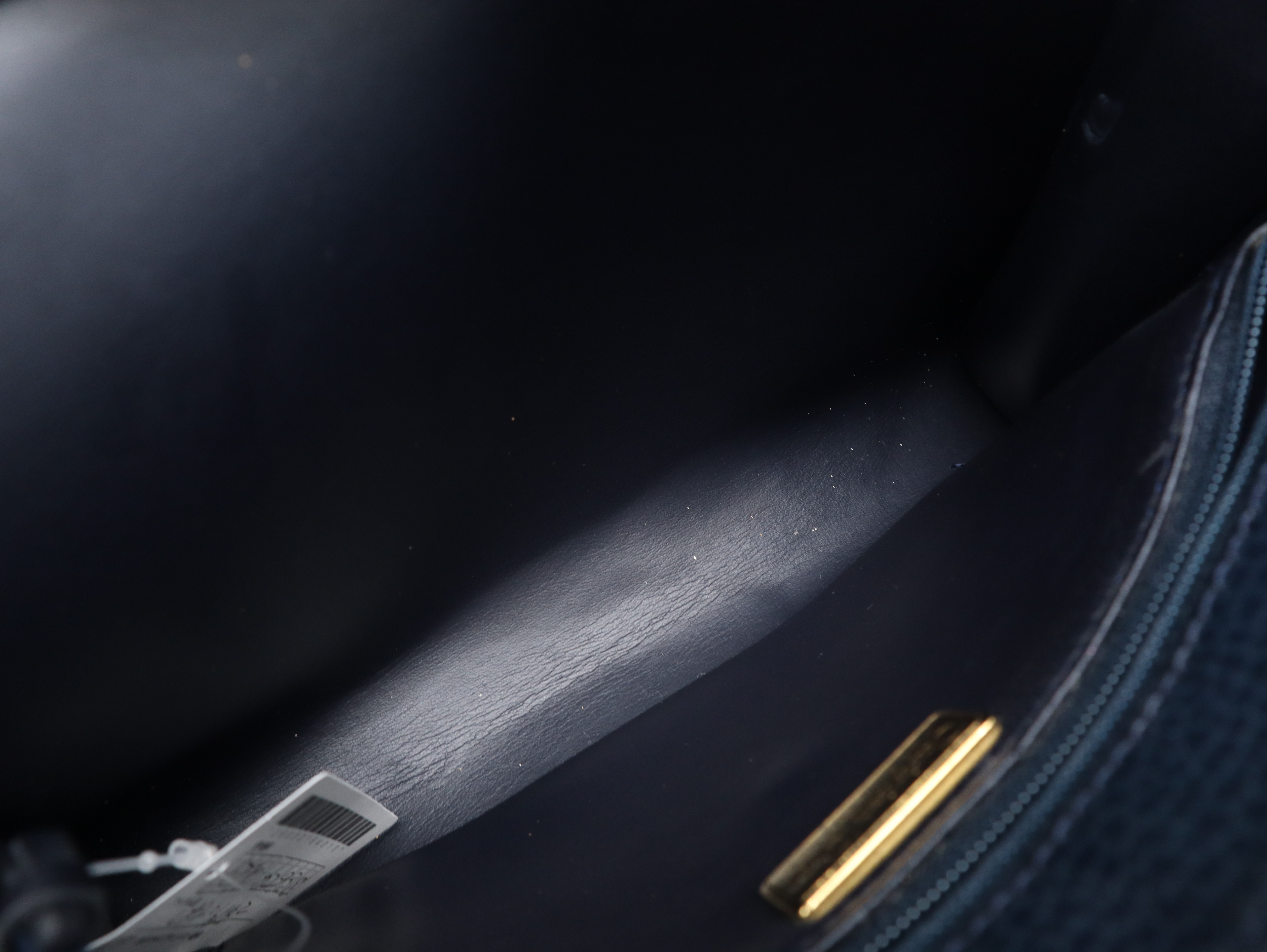 Leather Navy Shoulder Bag — view 8