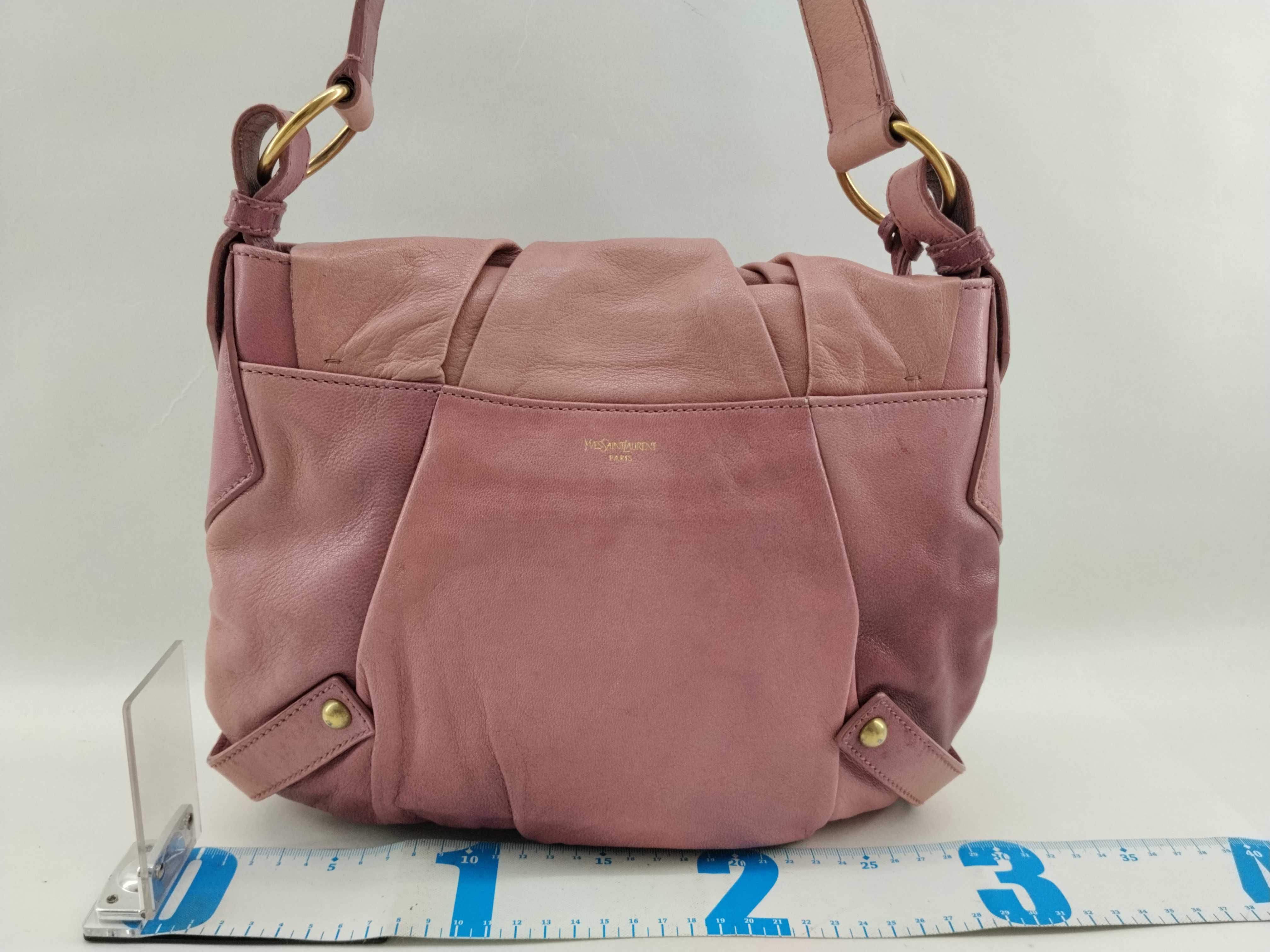 Rive Gauche Ribbon Shoulder Bag, YSL Hobo Bag, Pink Shoulder Bag — view 2