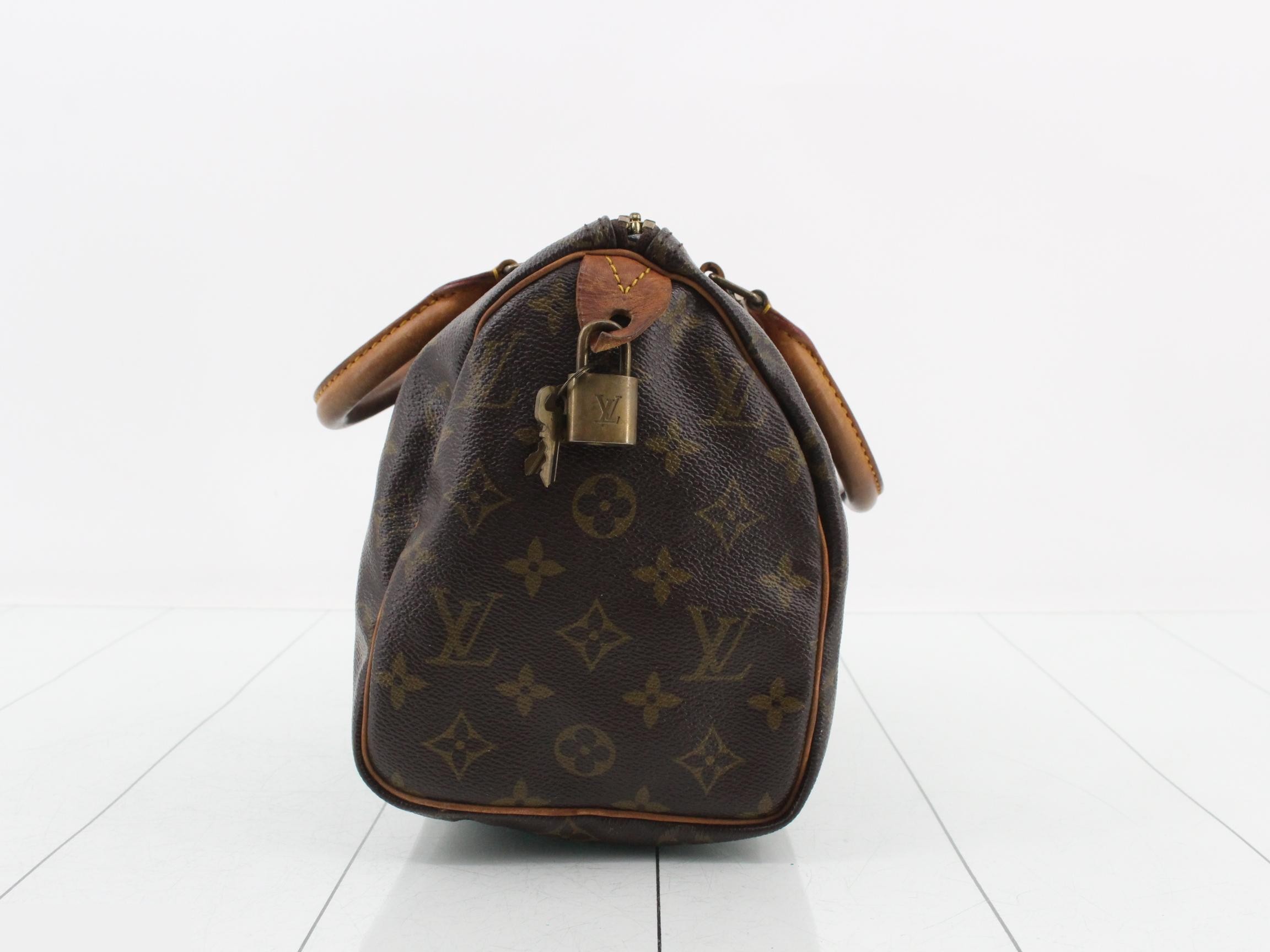 M41528 Speedy 25 Monogram Handbag, Brown Leather — view 3