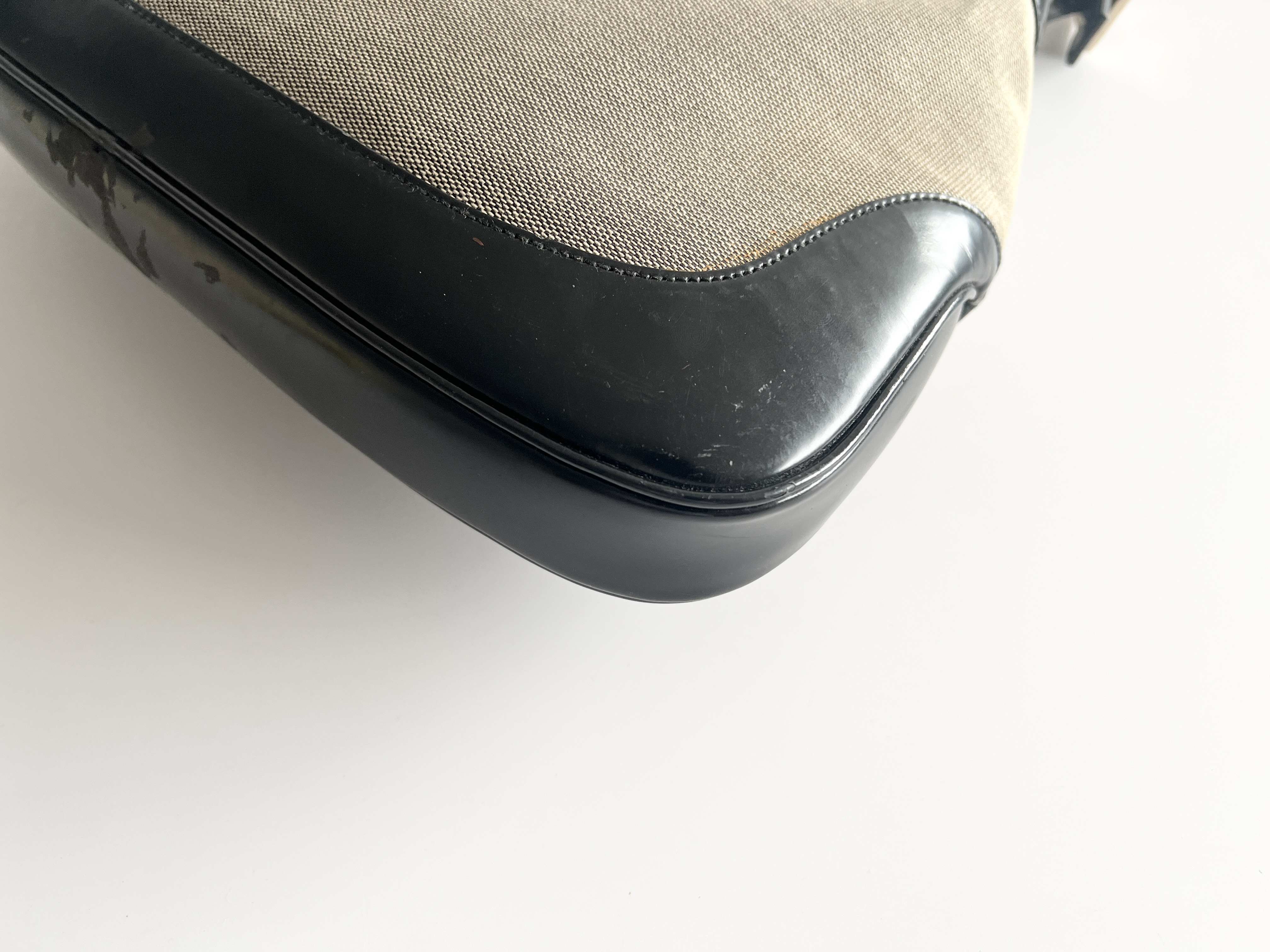 Jackie Canvas Leather Shoulder Bag, One-Shoulder Bag — view 11