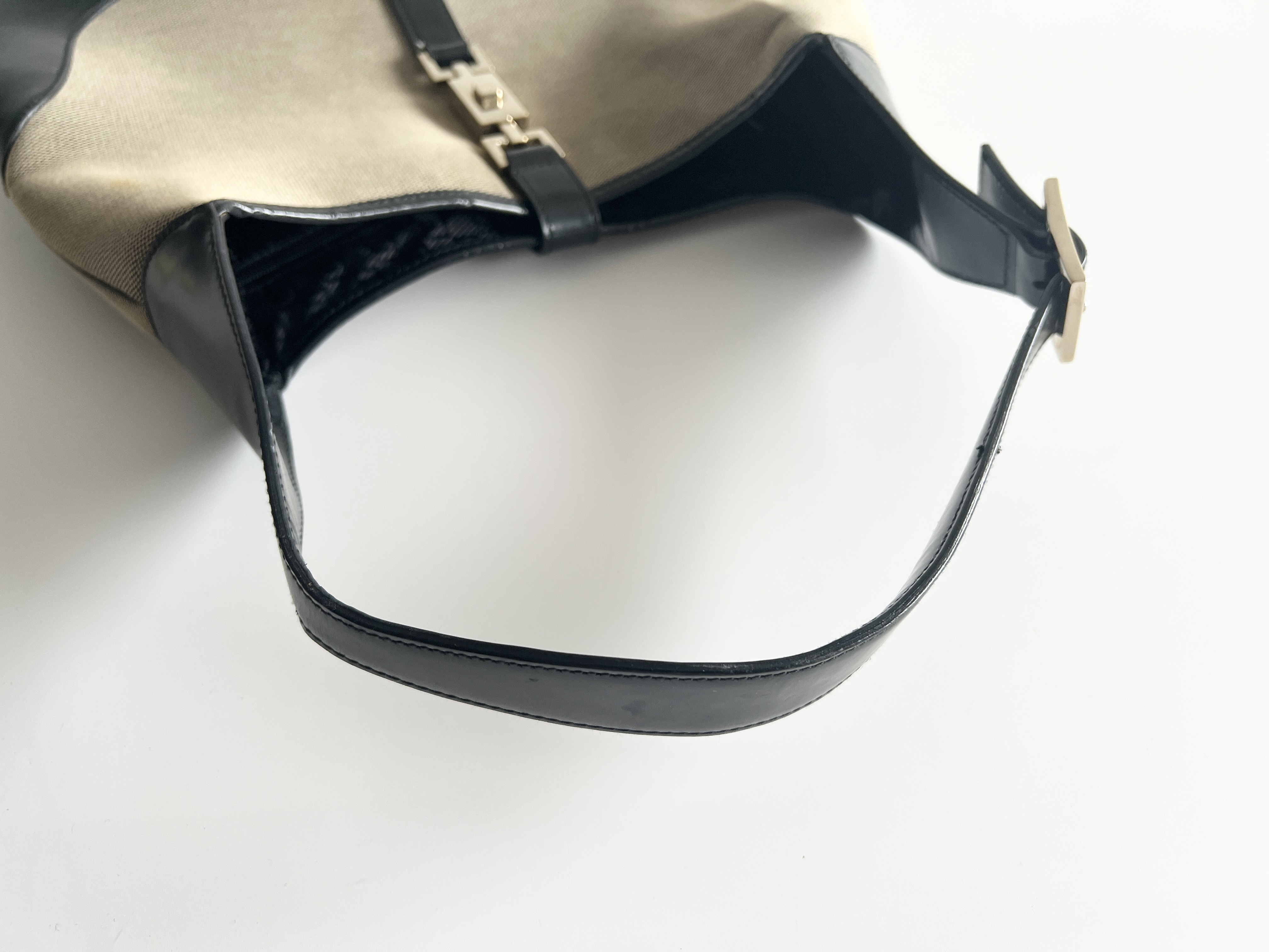 Jackie Canvas Leather Shoulder Bag, One-Shoulder Bag — view 3