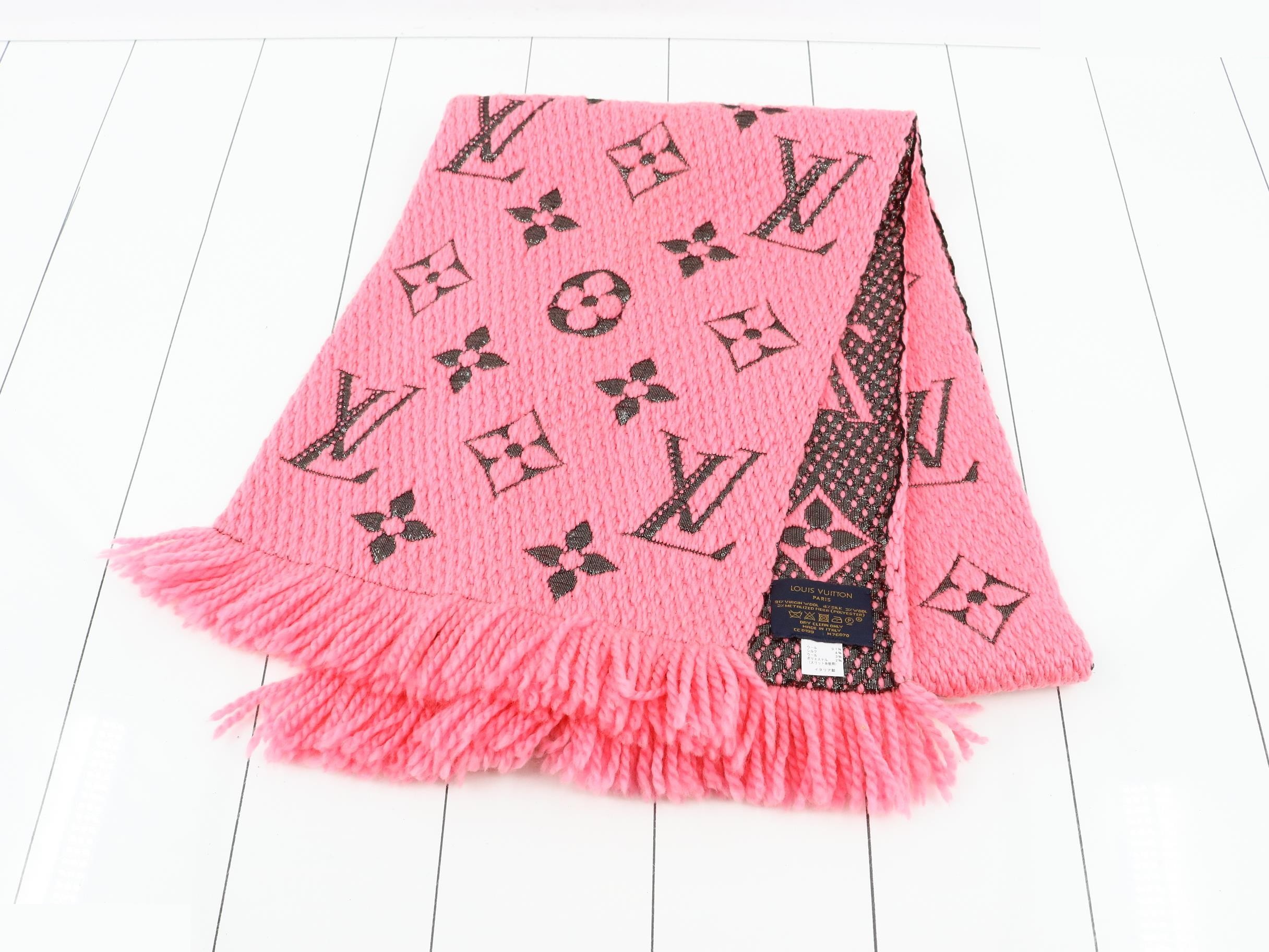 Logo Mania Long Scarf, with domestic tag, pink — view 2
