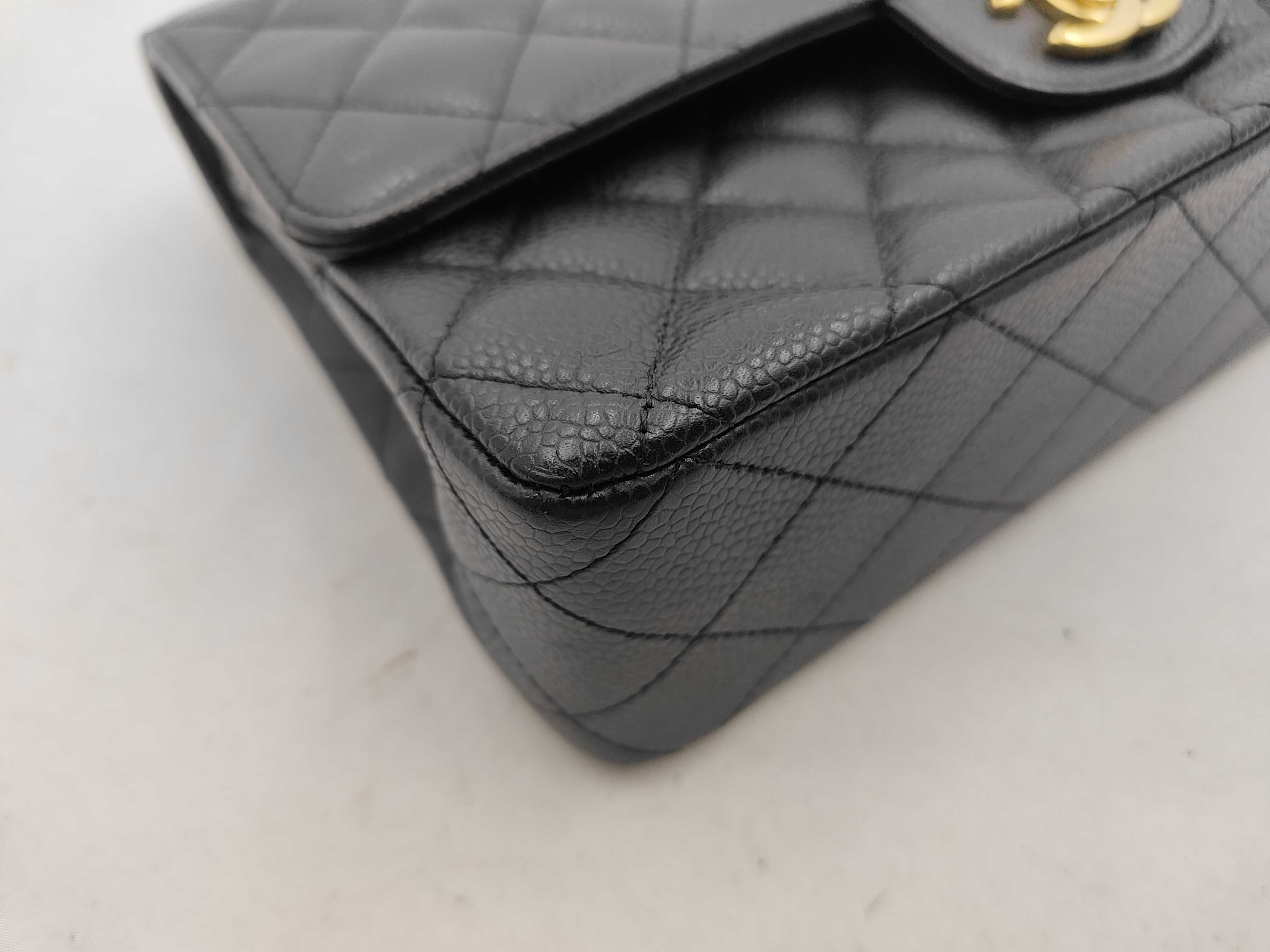 Matelassé Caviar Skin Double Flap Shoulder Bag — view 6