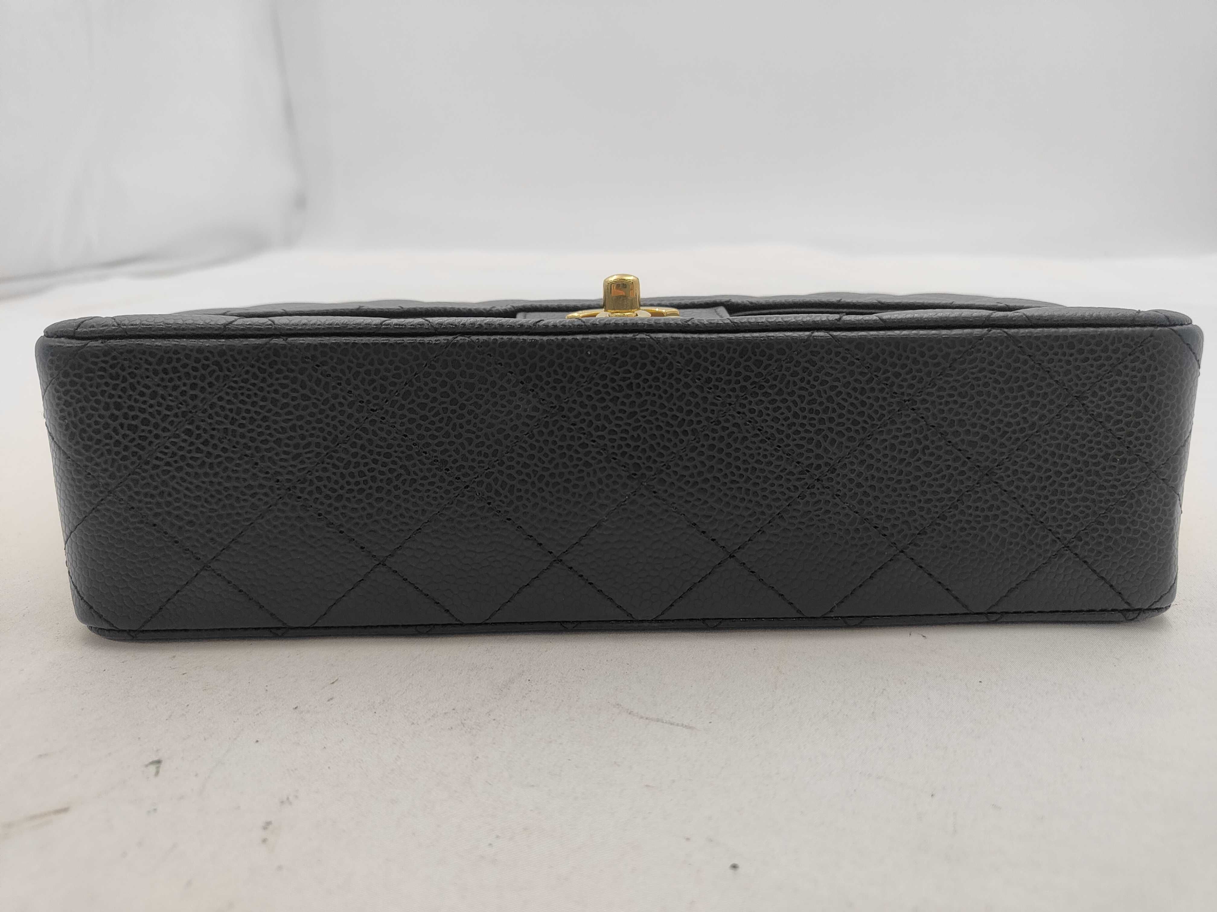 Matelassé Caviar Skin Double Flap Shoulder Bag — view 7
