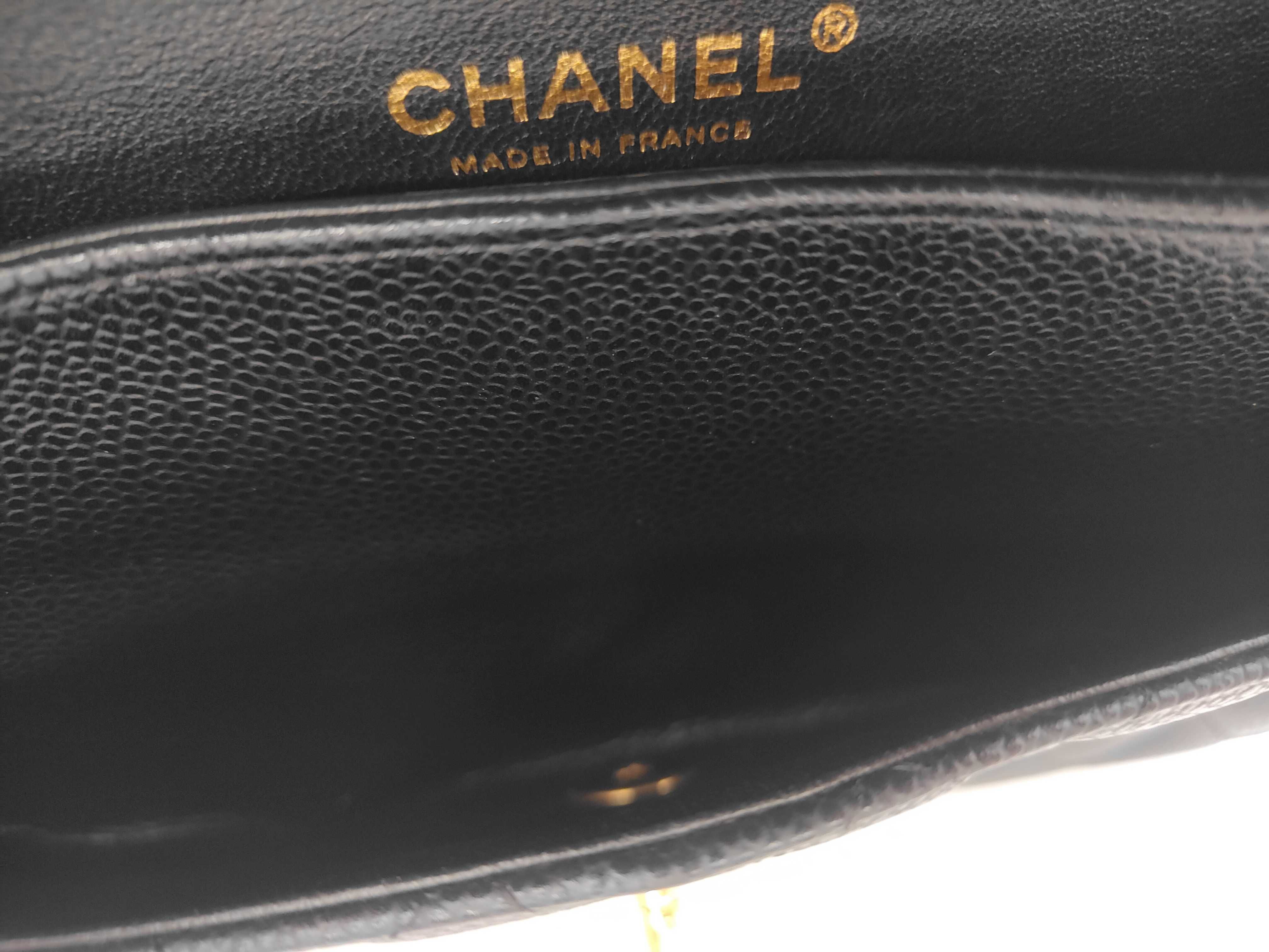 Matelassé Caviar Skin Double Flap Shoulder Bag — view 9