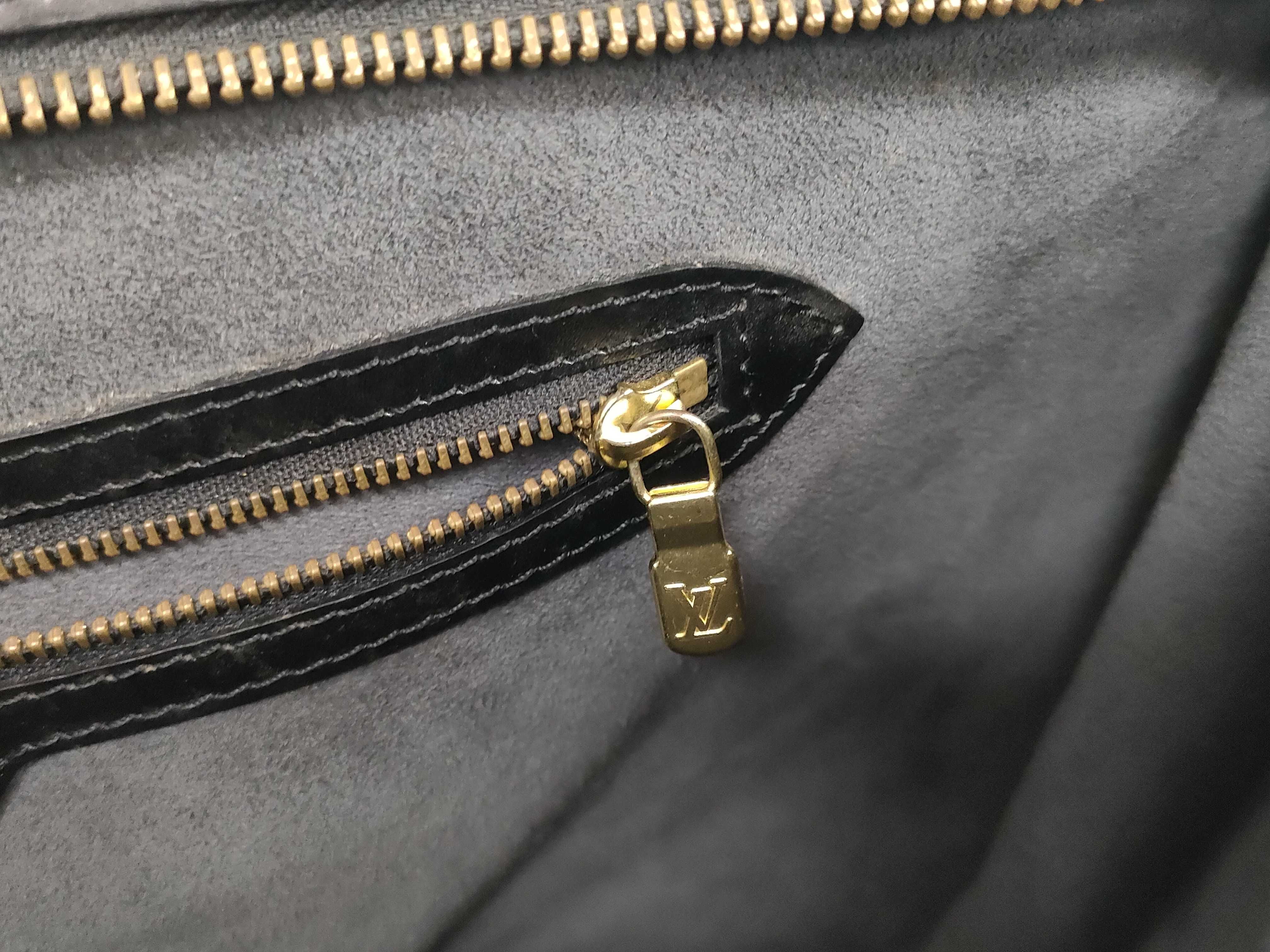Epi Leather, Saint Jacques Epi Leather, Black Tote Bag, Noir Tote Bag — view 13