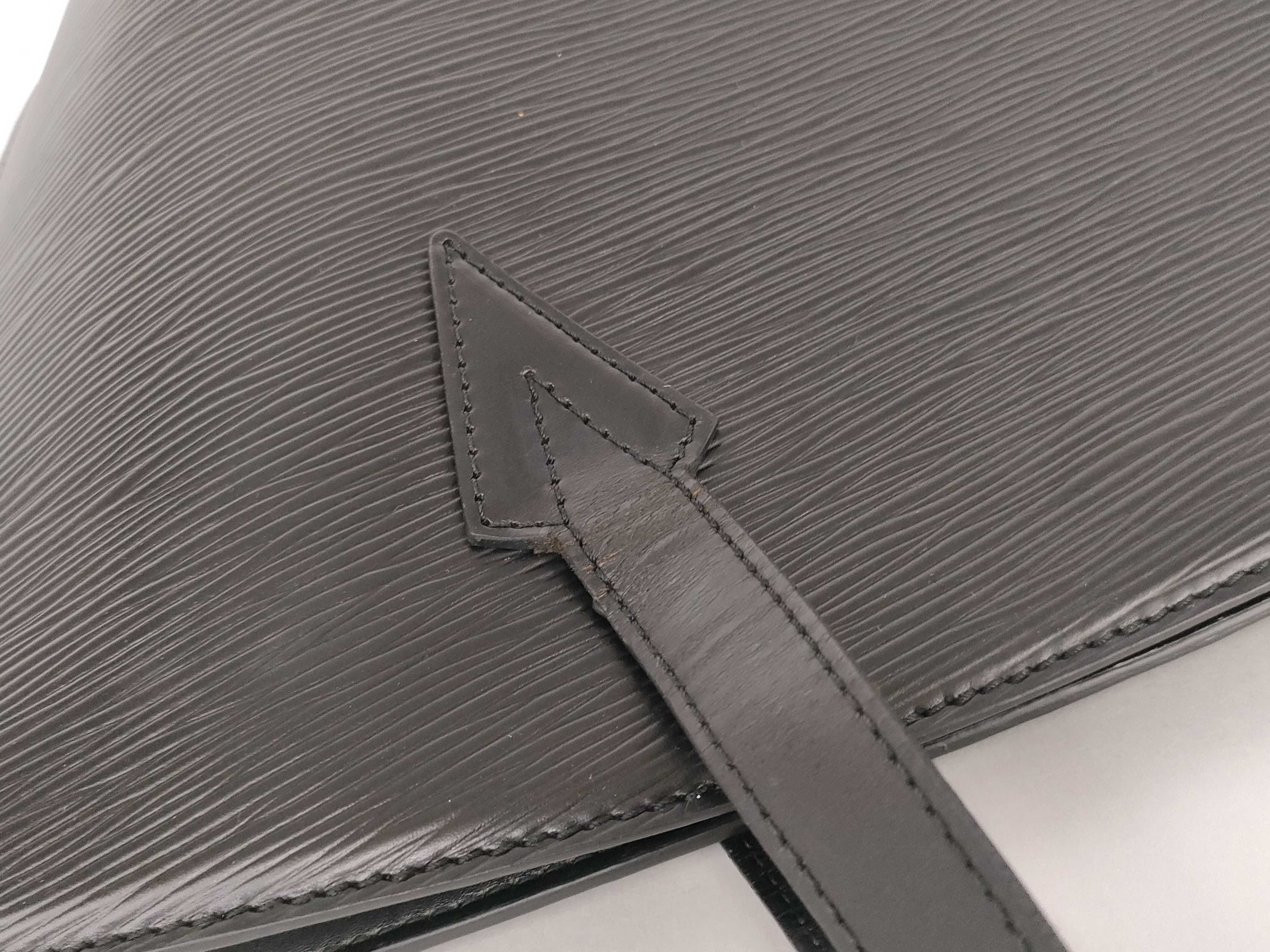 Epi Leather, Saint Jacques Epi Leather, Black Tote Bag, Noir Tote Bag — view 5