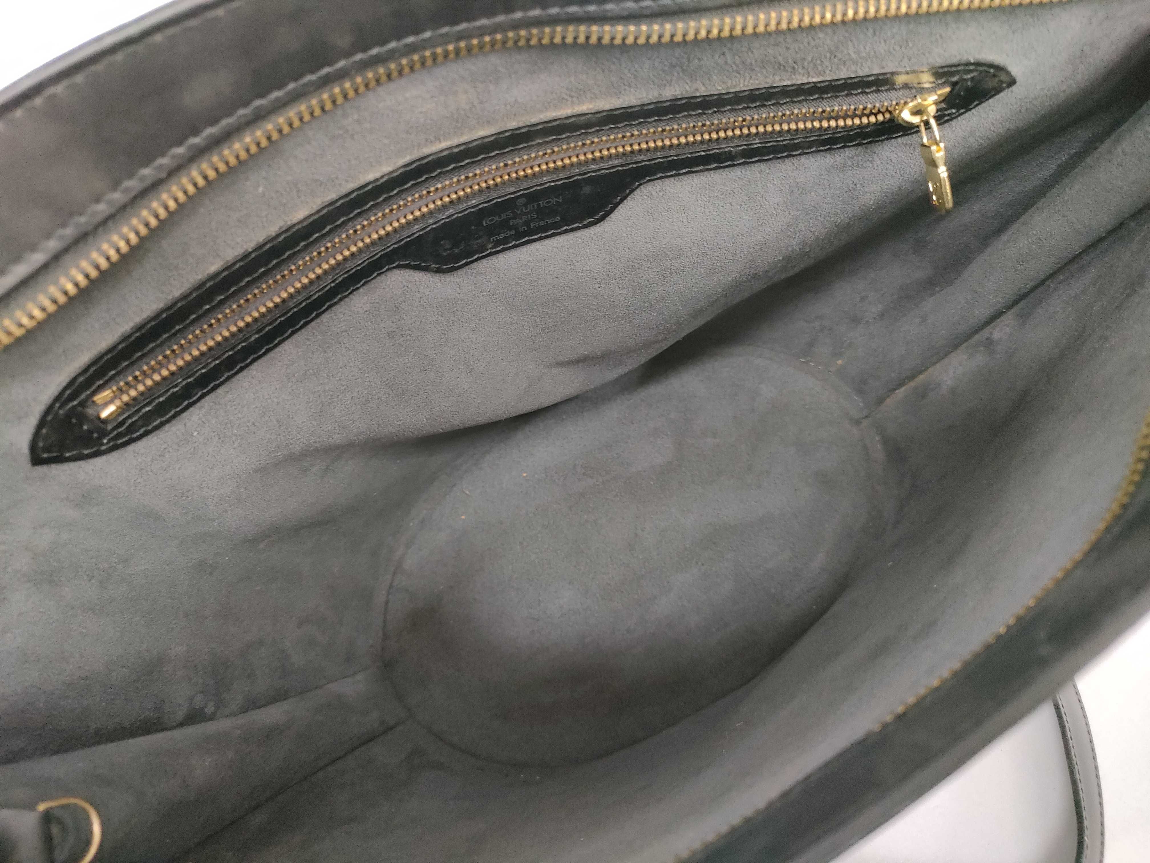 Epi Leather, Saint Jacques Epi Leather, Black Tote Bag, Noir Tote Bag — view 9
