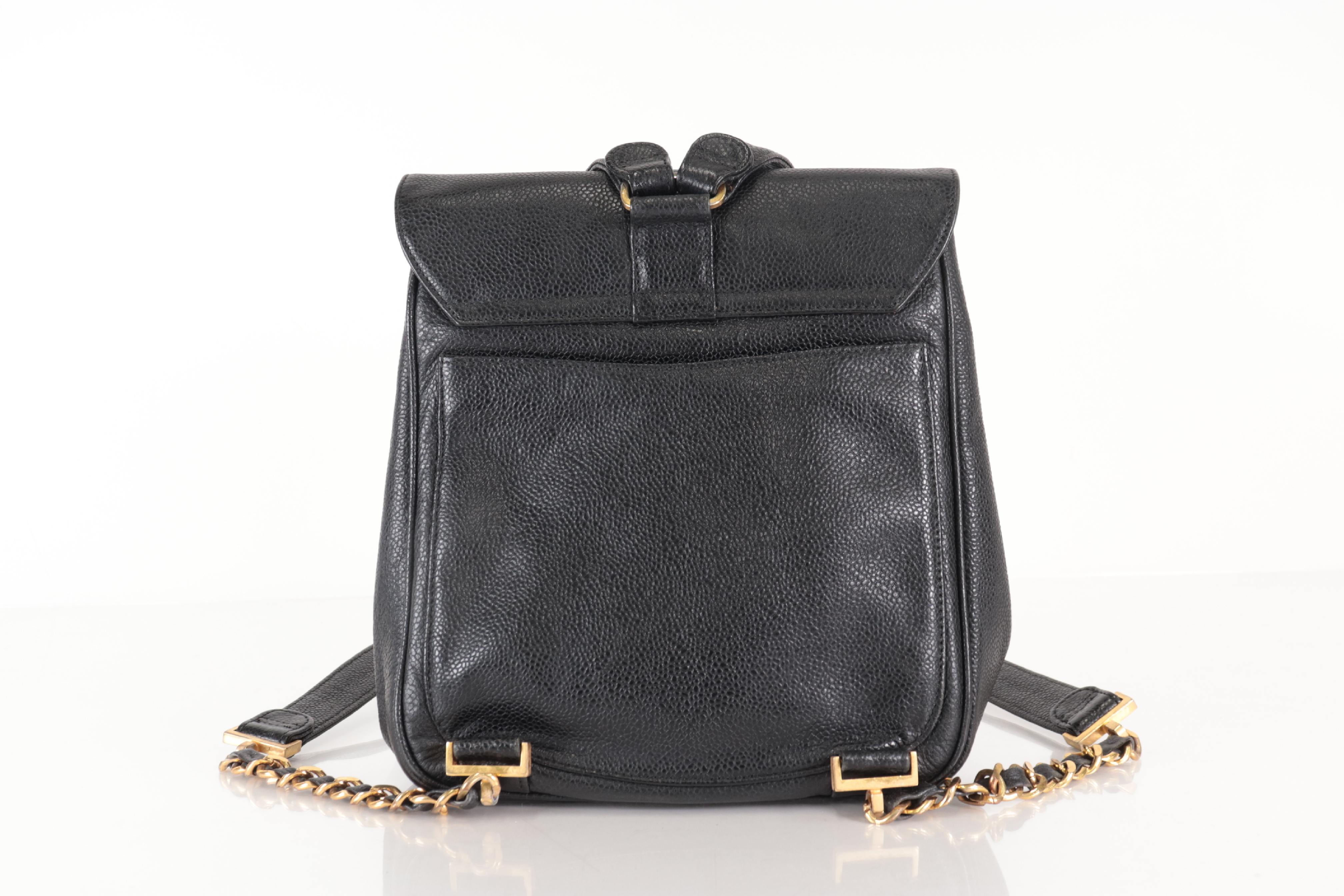 Caviar Leather Drawstring Backpack (Model 3) — view 2