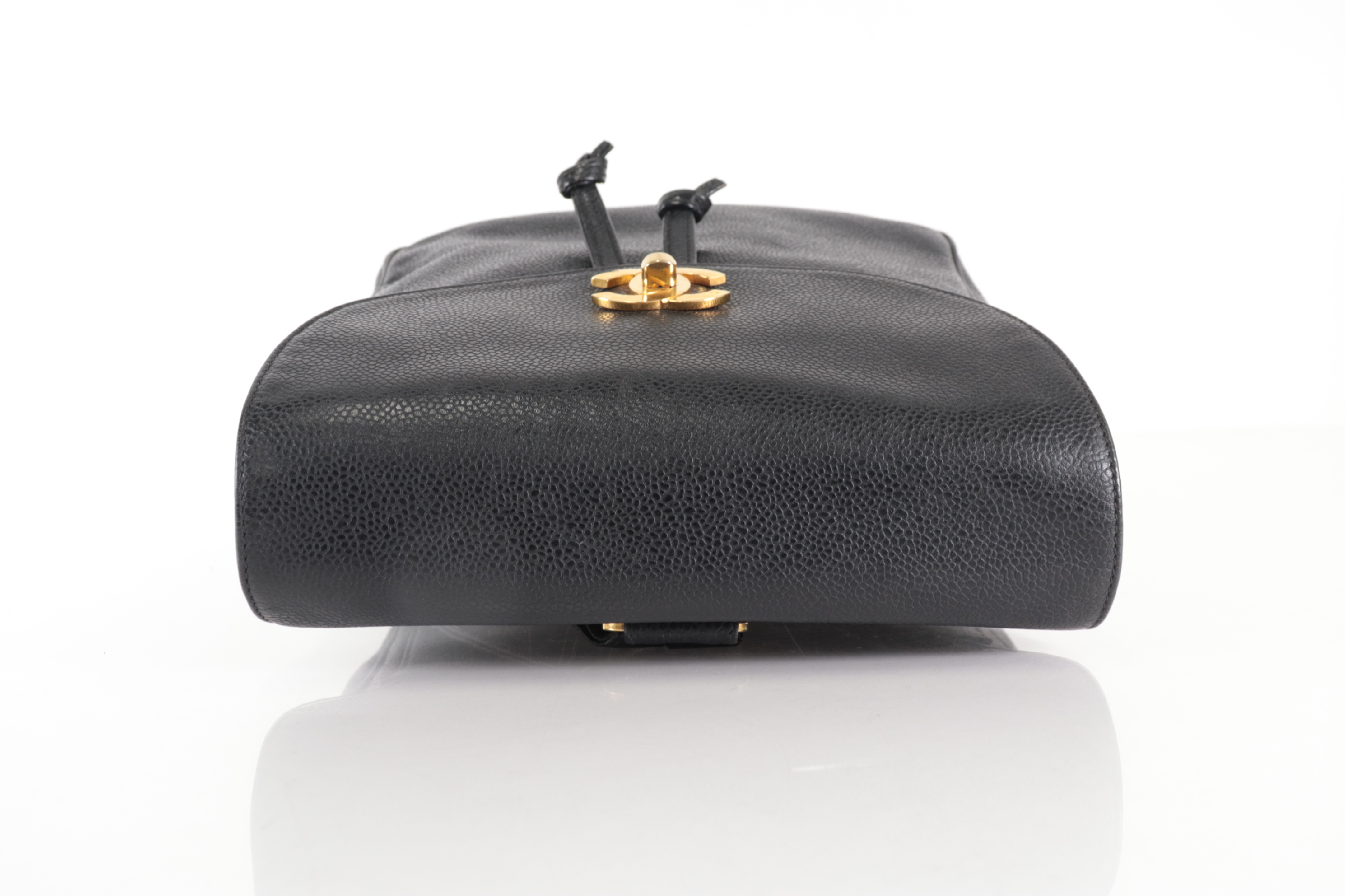 Caviar Leather Drawstring Backpack (Model 3) — view 5