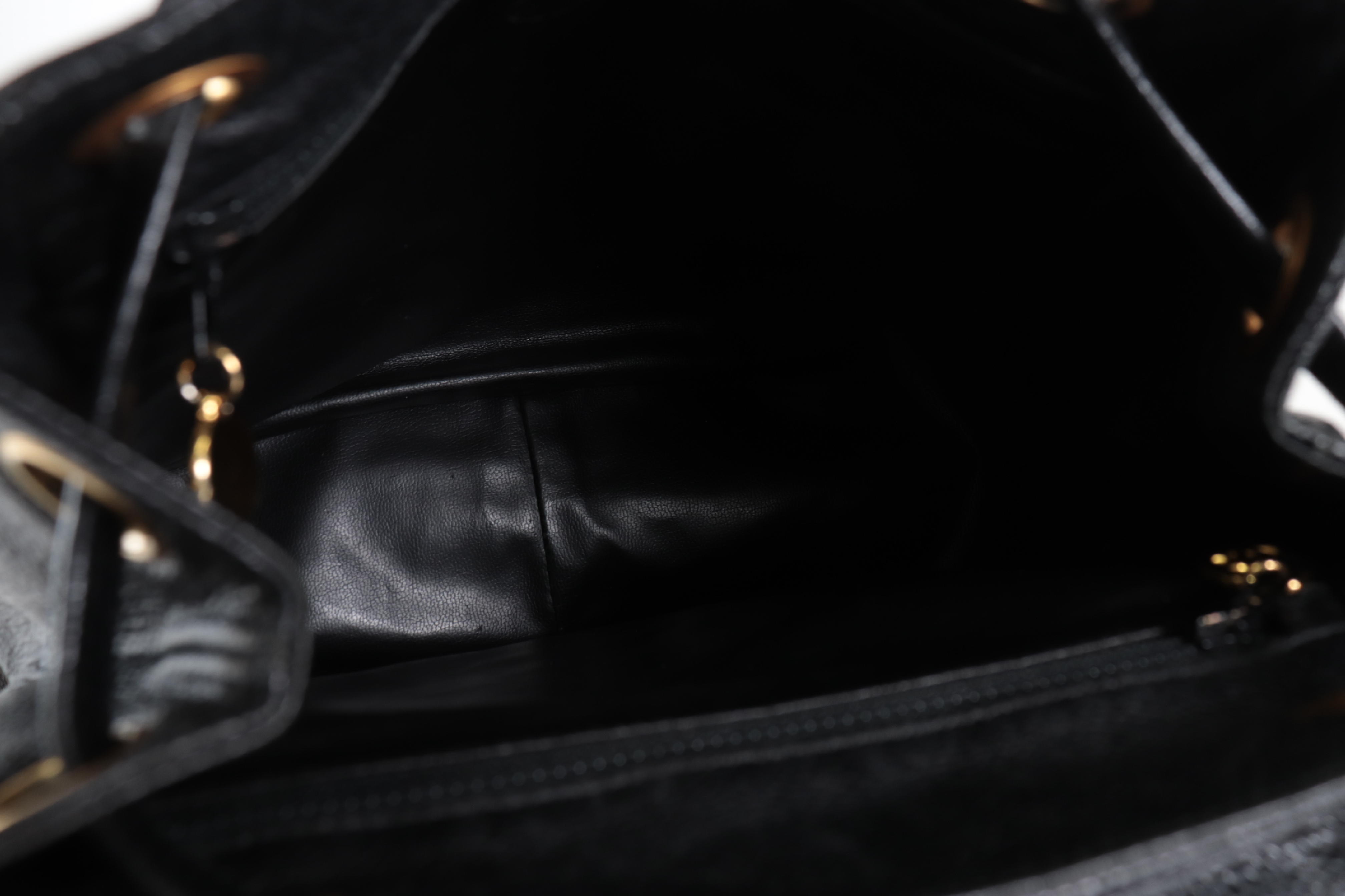 Caviar Leather Drawstring Backpack (Model 3) — view 7