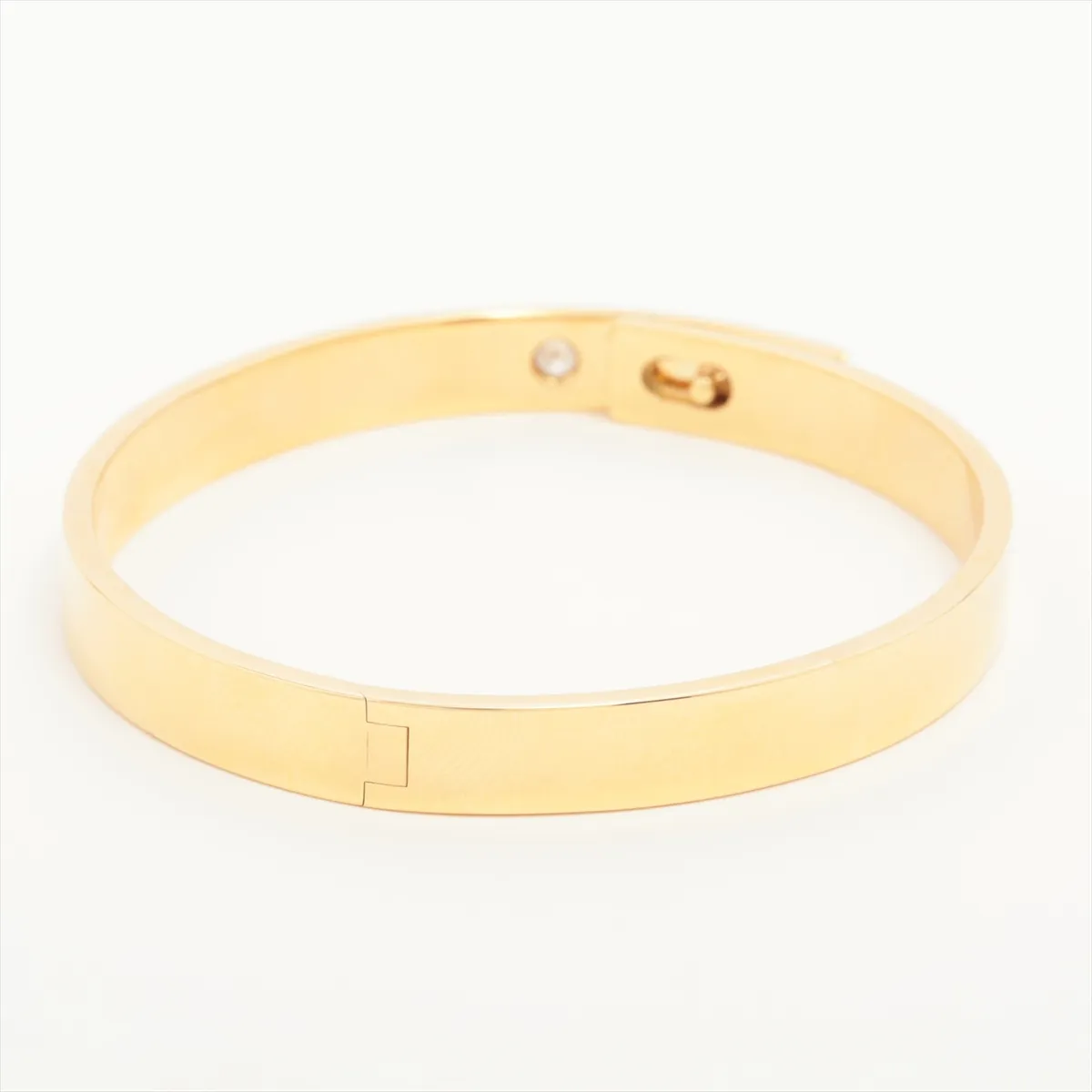 Anniversary Diamond Bracelet 750(YG) 34.9g M10376 Wobble, Faint engraving, Some inside metal is torn — view 2