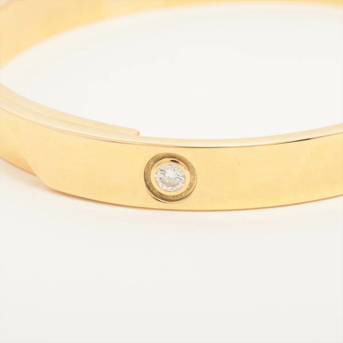Anniversary Diamond Bracelet 750(YG) 34.9g M10376 Wobble, Faint engraving, Some inside metal is torn — view 3