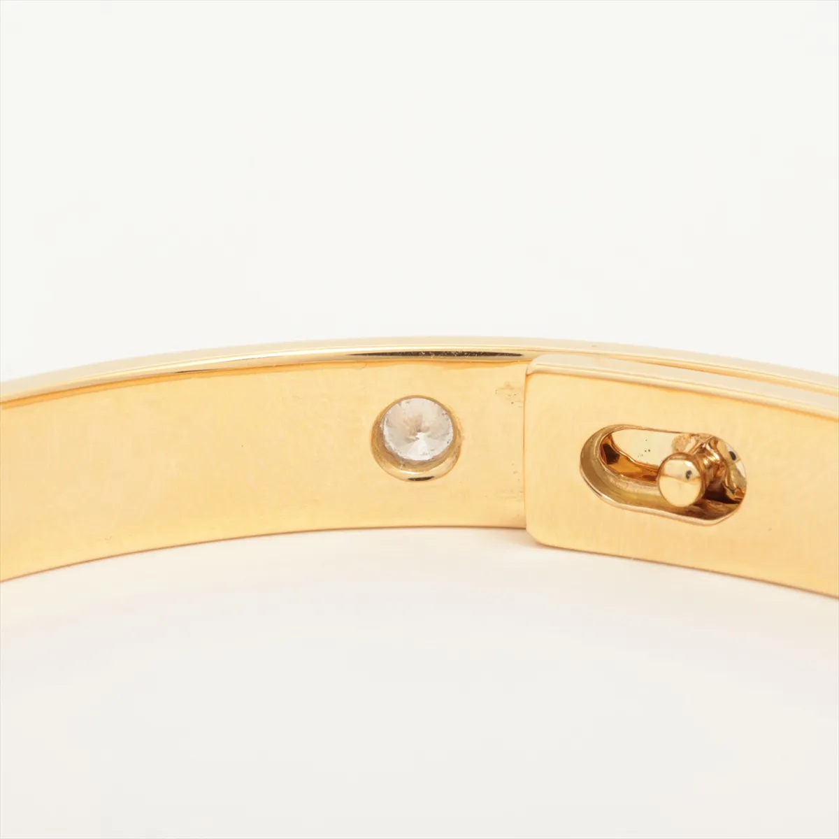 Anniversary Diamond Bracelet 750(YG) 34.9g M10376 Wobble, Faint engraving, Some inside metal is torn — view 4