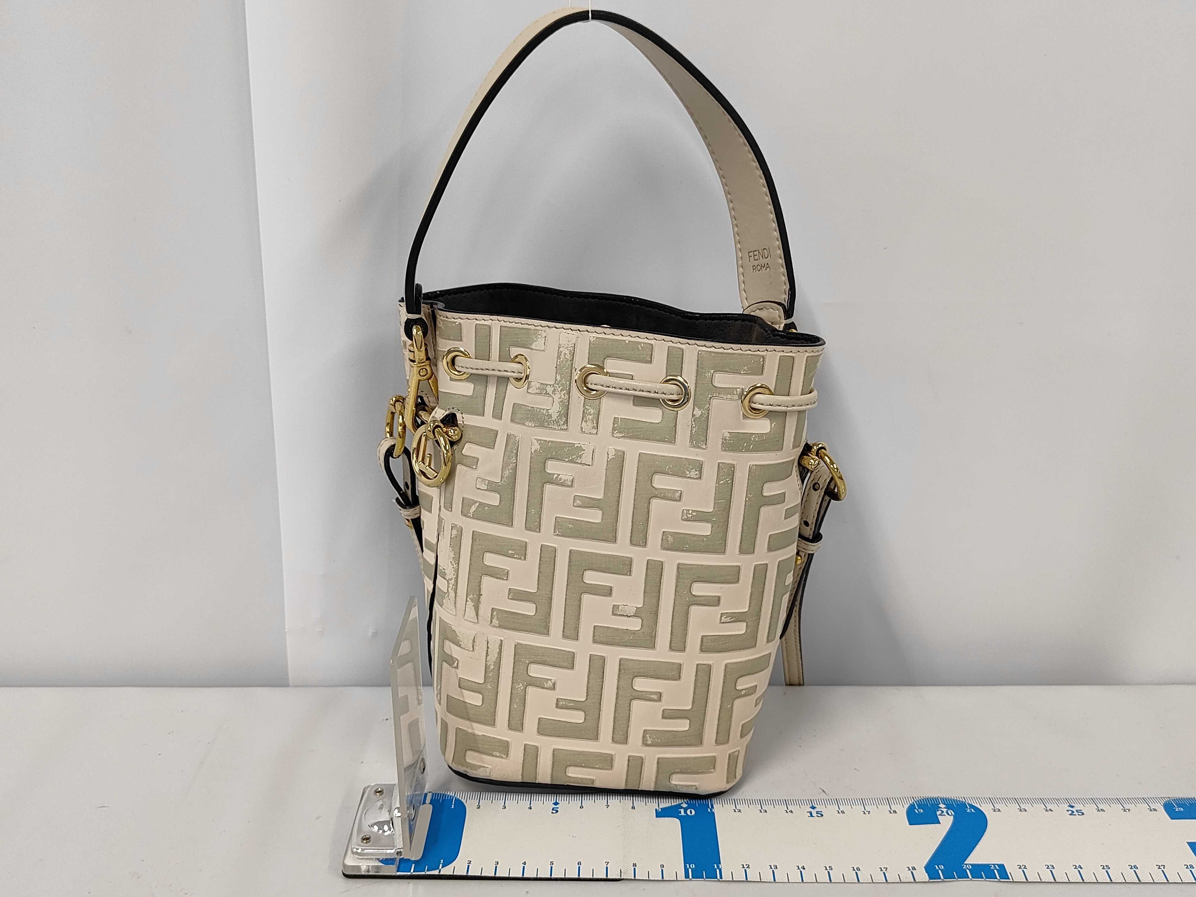 Mini Montresor 2-Way Bag with Long Strap, Drawstring, White Handbag — view 2