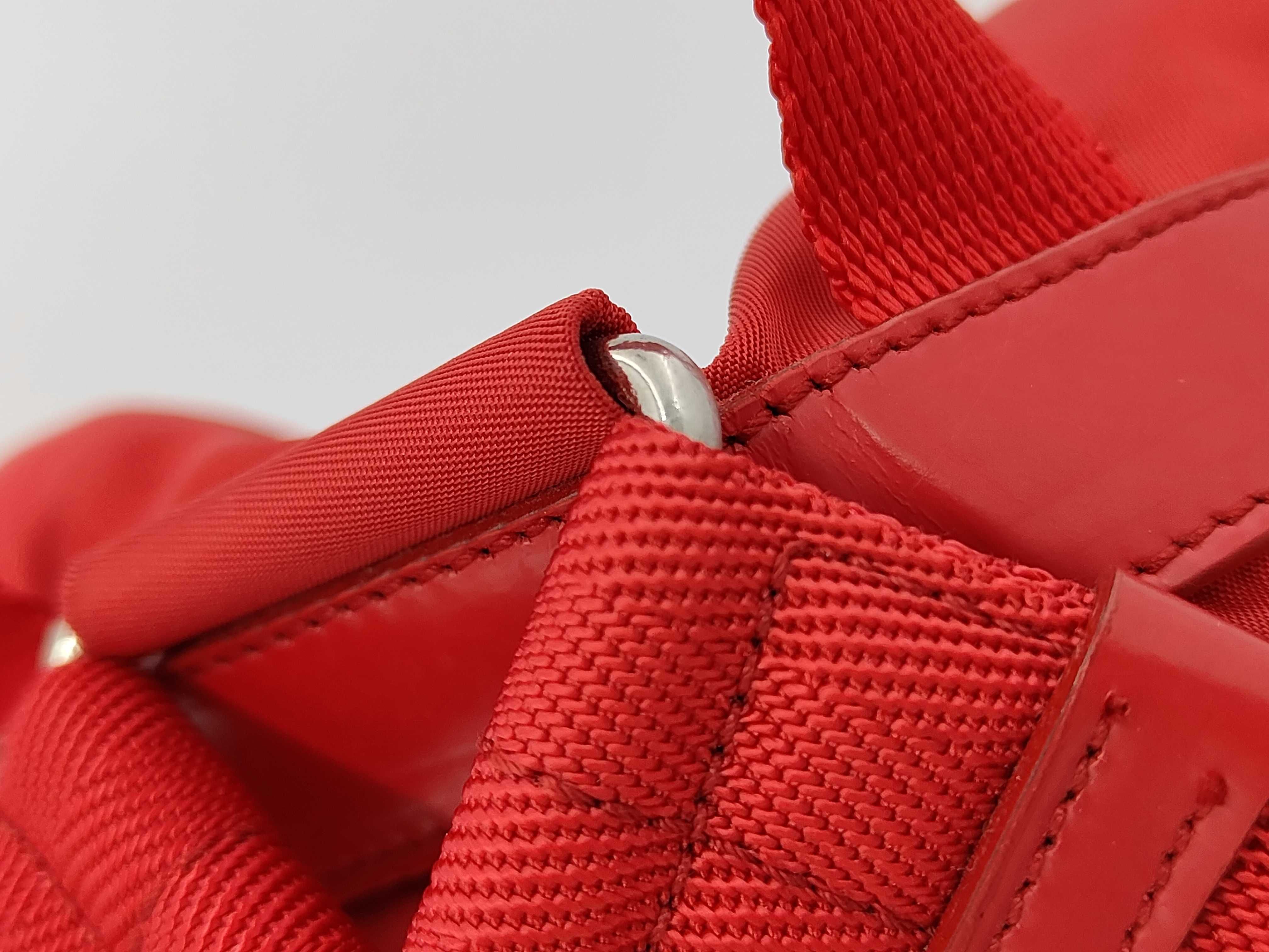 Nylon Backpack, Red — view 3
