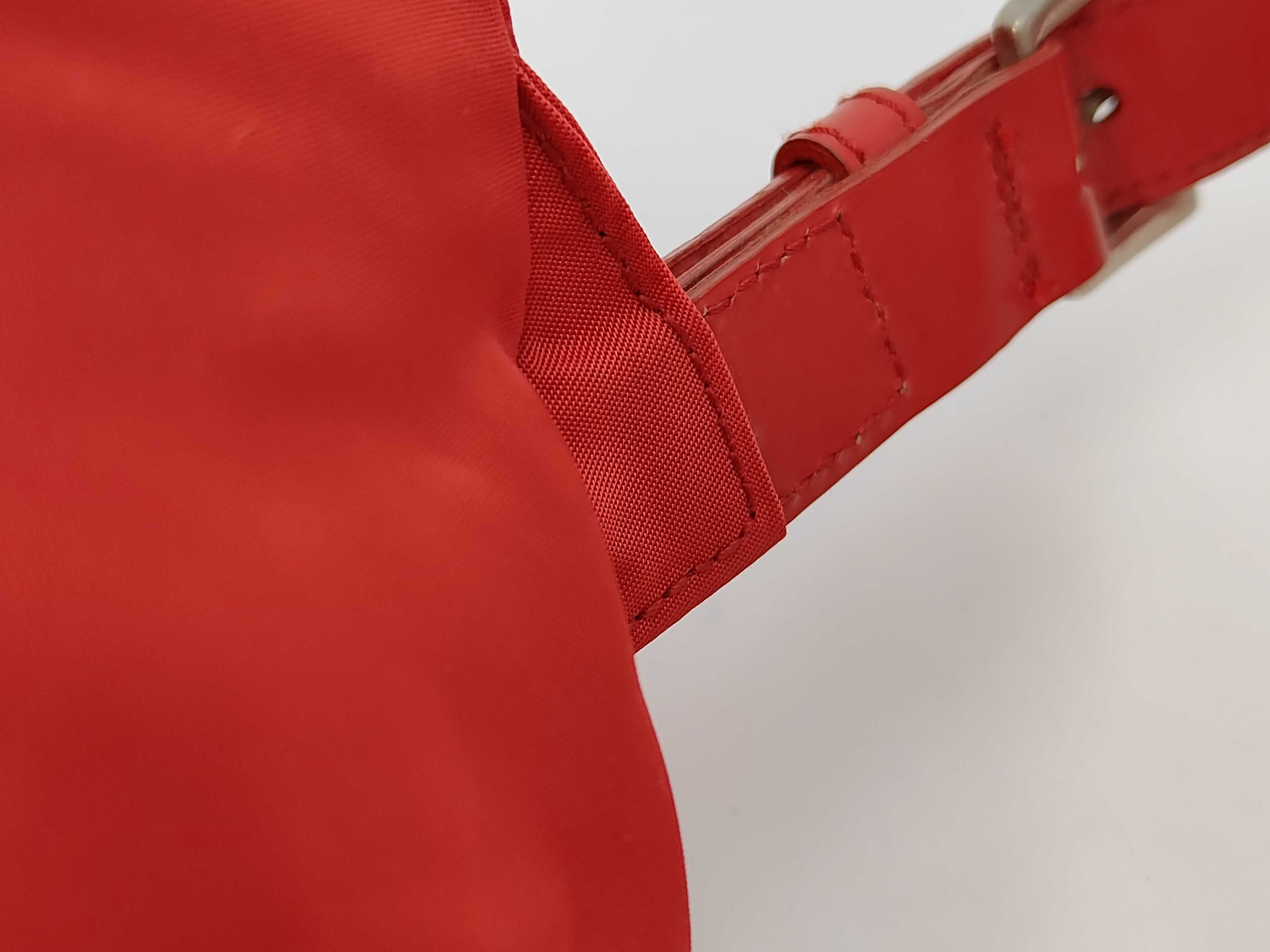 Nylon Backpack, Red — view 4