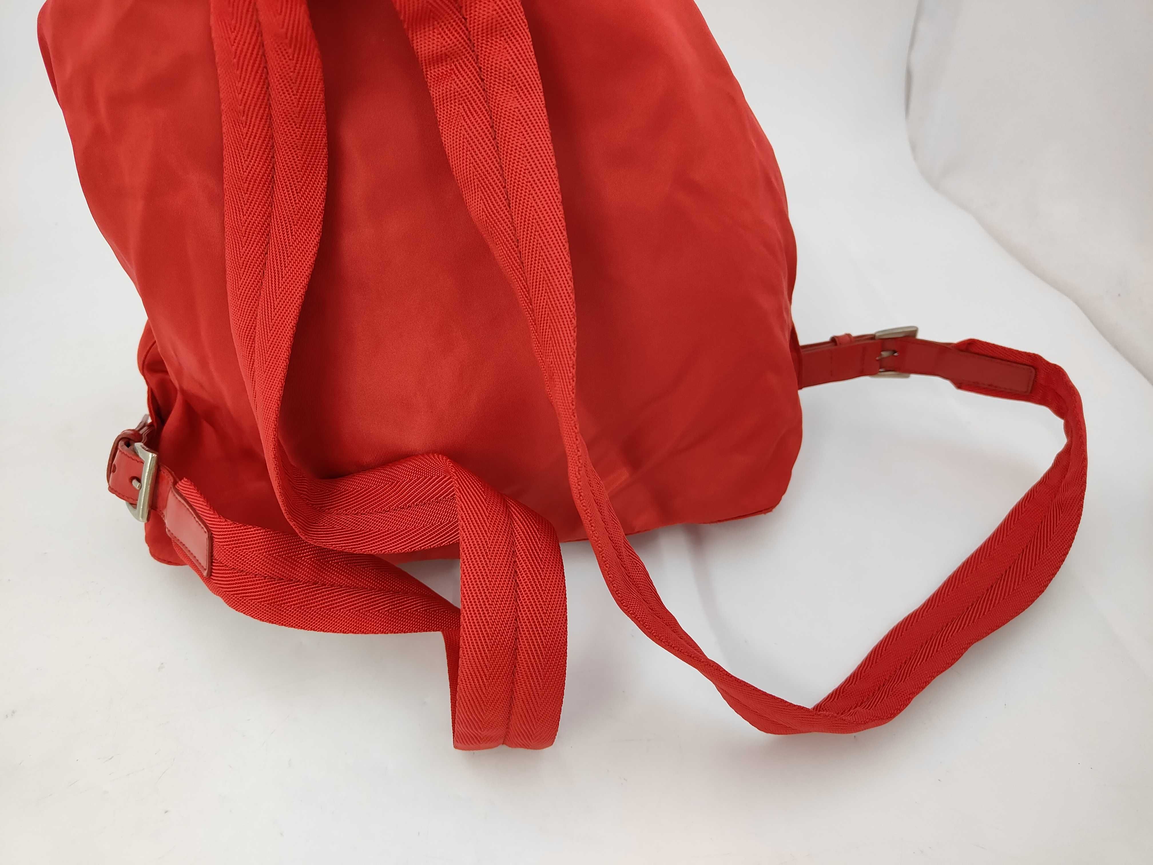 Nylon Backpack, Red — view 5