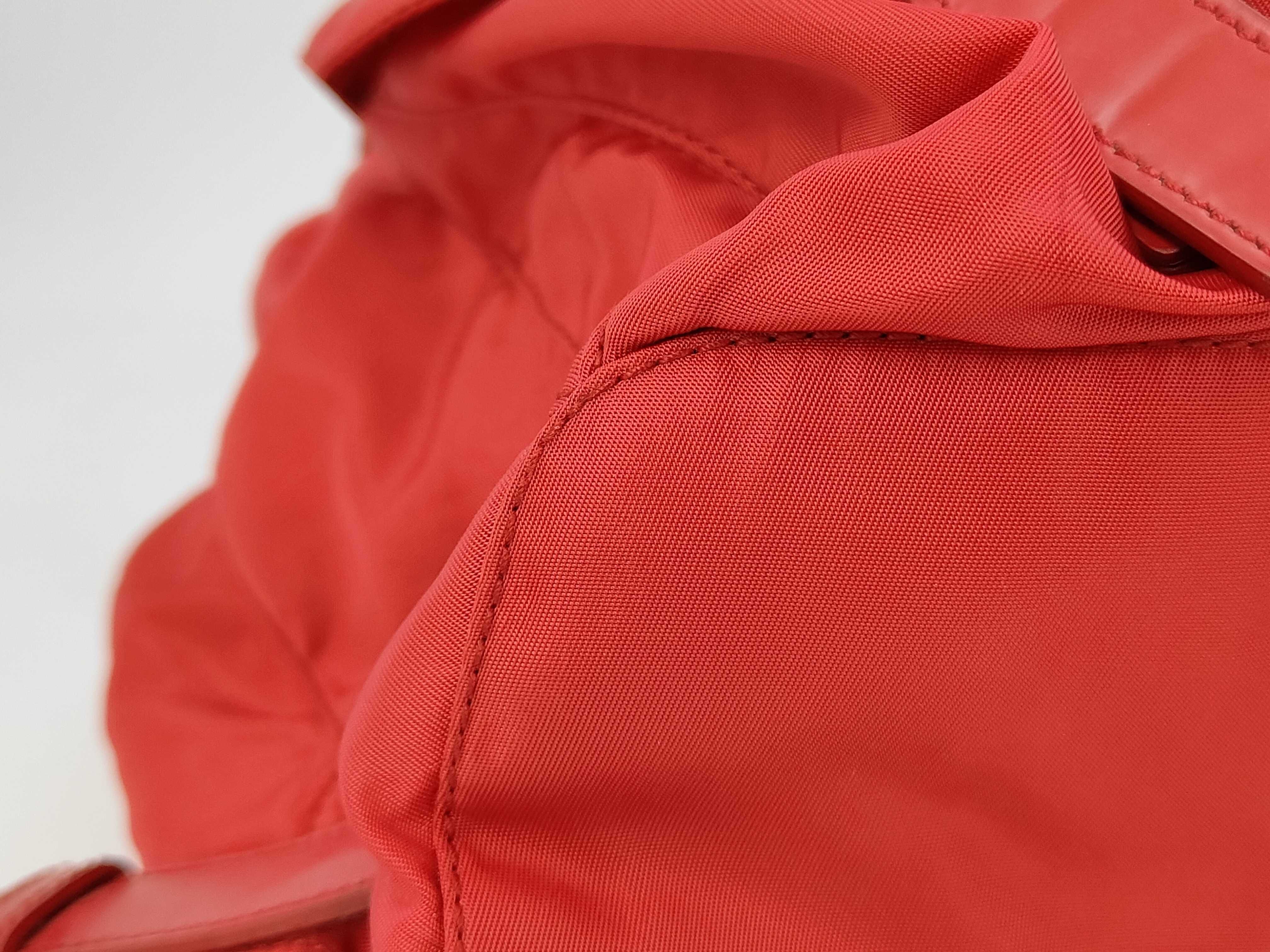 Nylon Backpack, Red — view 7